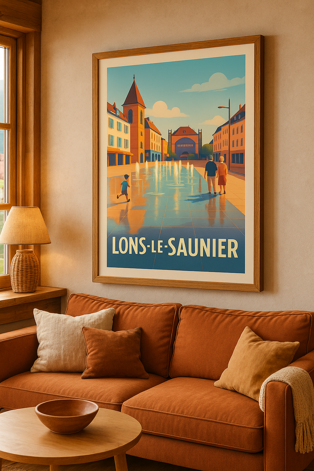 Affiche Lons-le-Saunier — Charme et Sérénité au Cœur de la Ville · poster d'art de Lons-le-Saunier