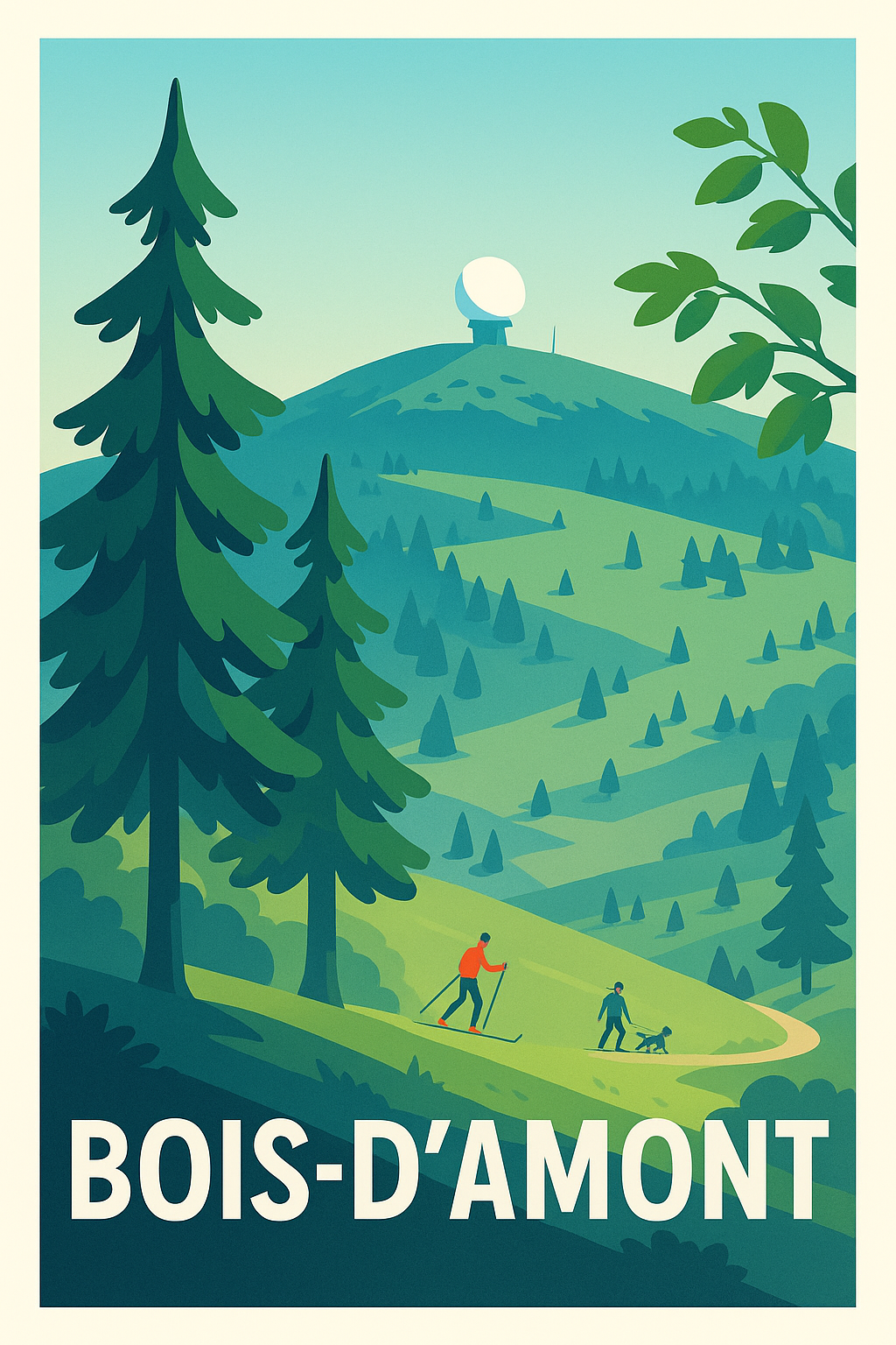 Affiche Bois-d'Amont — Évasion nature et sports d'hiver · poster d'art de Bois-d'Amont