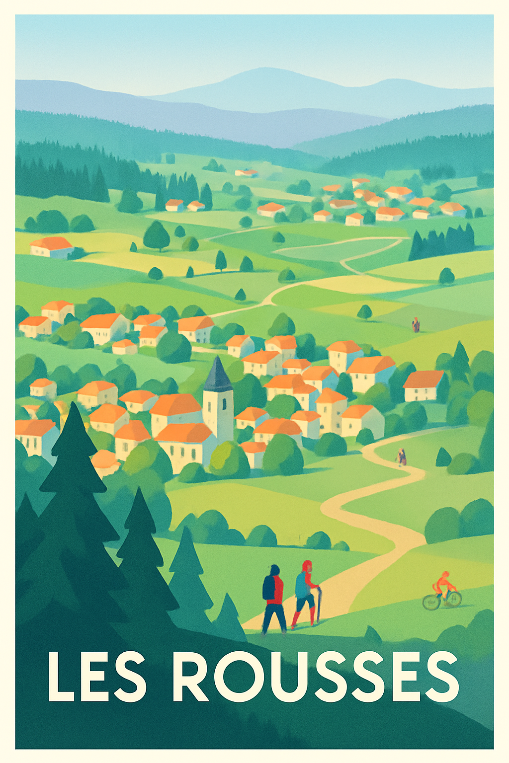 Affiche Les Rousses — Évasion nature au cœur du Jura · poster d'art de Les Rousses