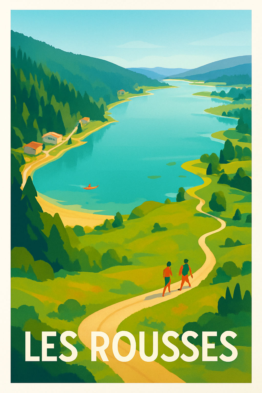 Affiche Les Rousses — Évasion nature au cœur du Jura · poster d'art de Les Rousses
