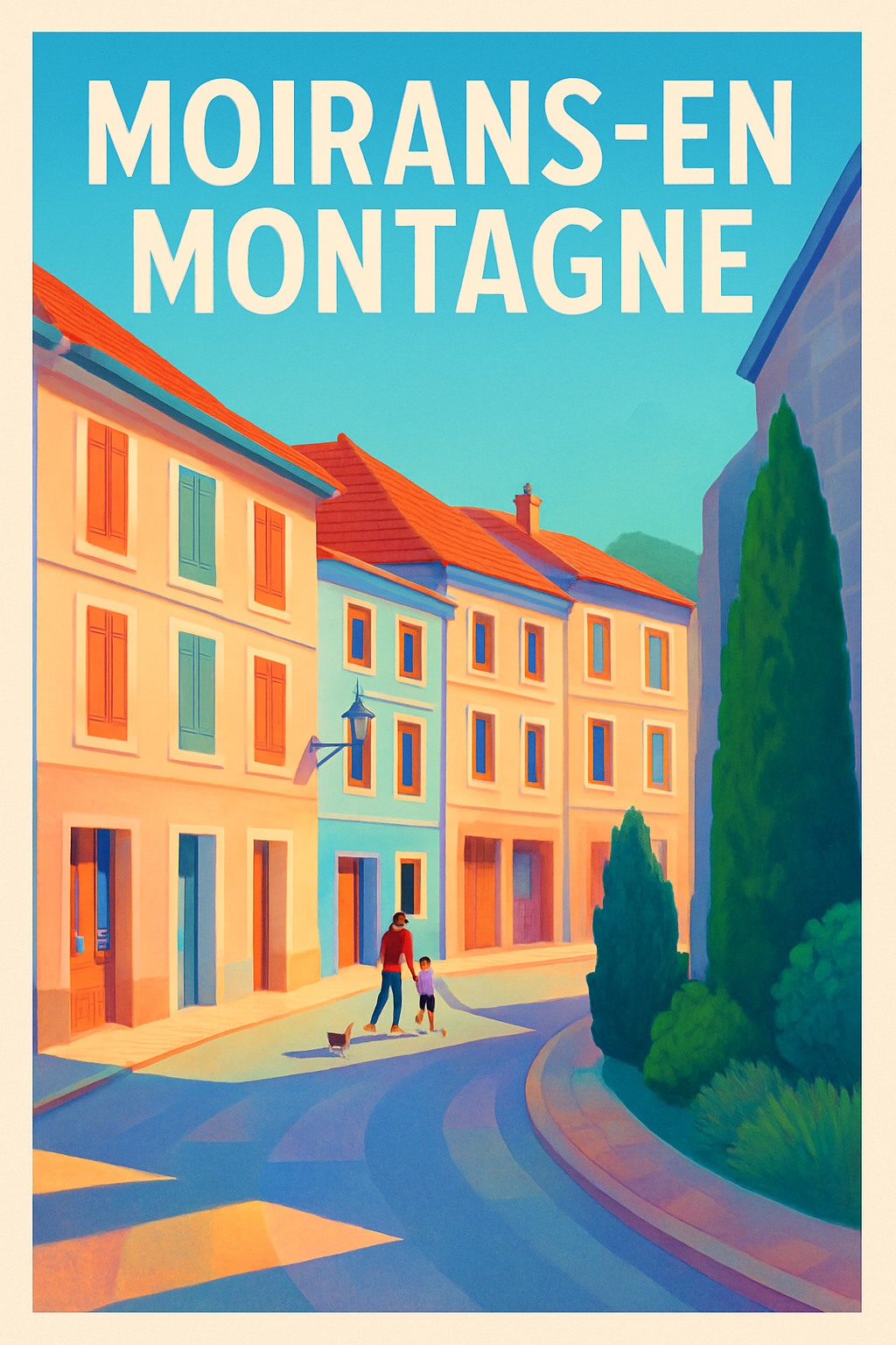 Jura France Pas de Cadre / 20 × 30cm Affiche de Moirans-en-Montagne - Charme paisible au cœur des montagnes