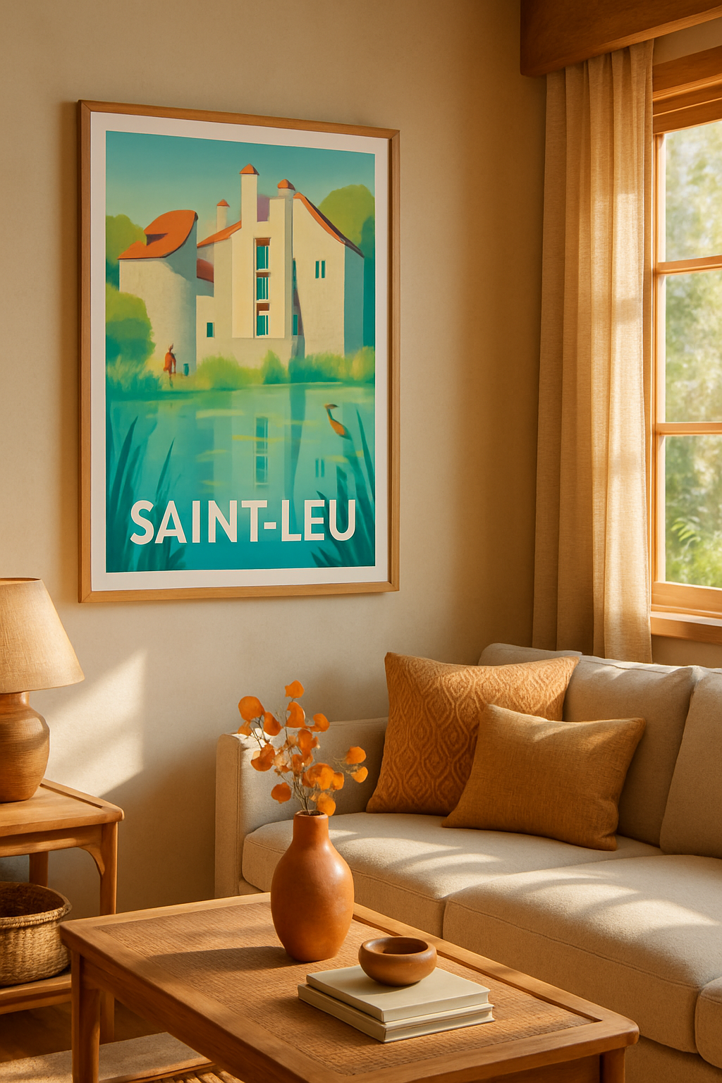 Affiche Saint-Leu — Charme paisible au bord de l'eau · poster d'art de Saint-Leu