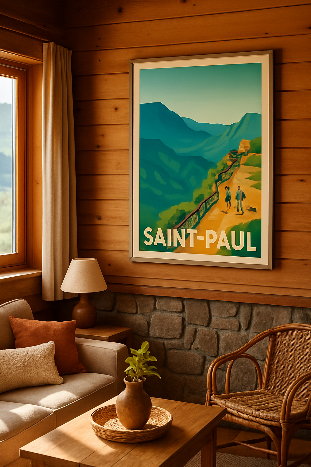 Affiche Saint-Paul — Panorama naturel et balade ressourçante · poster d'art de Saint-Paul