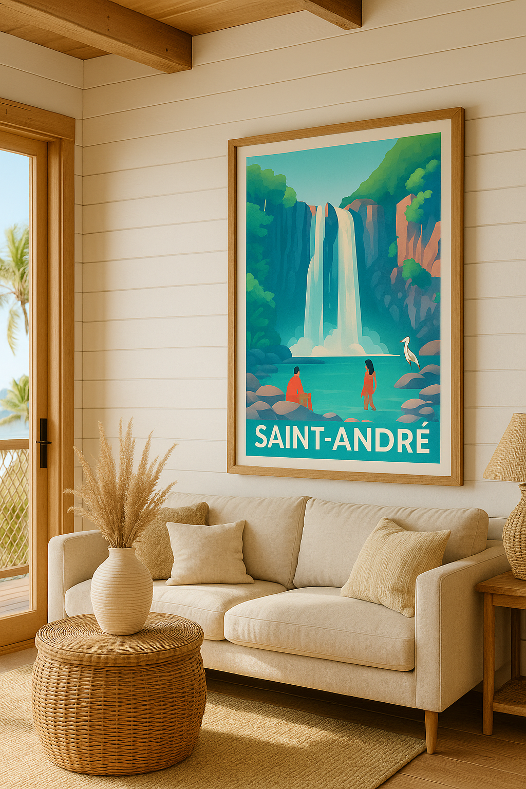 La Réunion France Affiche Saint-André - Évasion au charme naturel