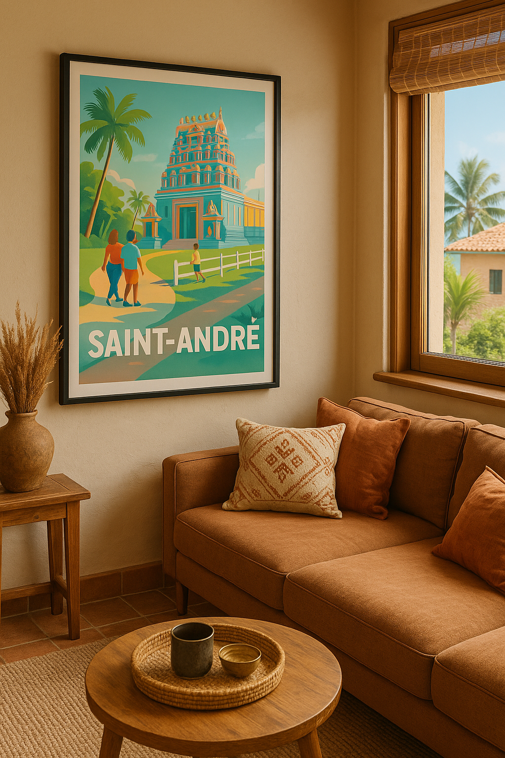 La Réunion France Affiche Saint-André - Voyage au cœur du temple coloré