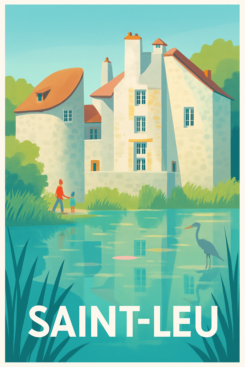 Affiche Saint-Leu — Charme paisible au bord de l'eau · poster d'art de Saint-Leu