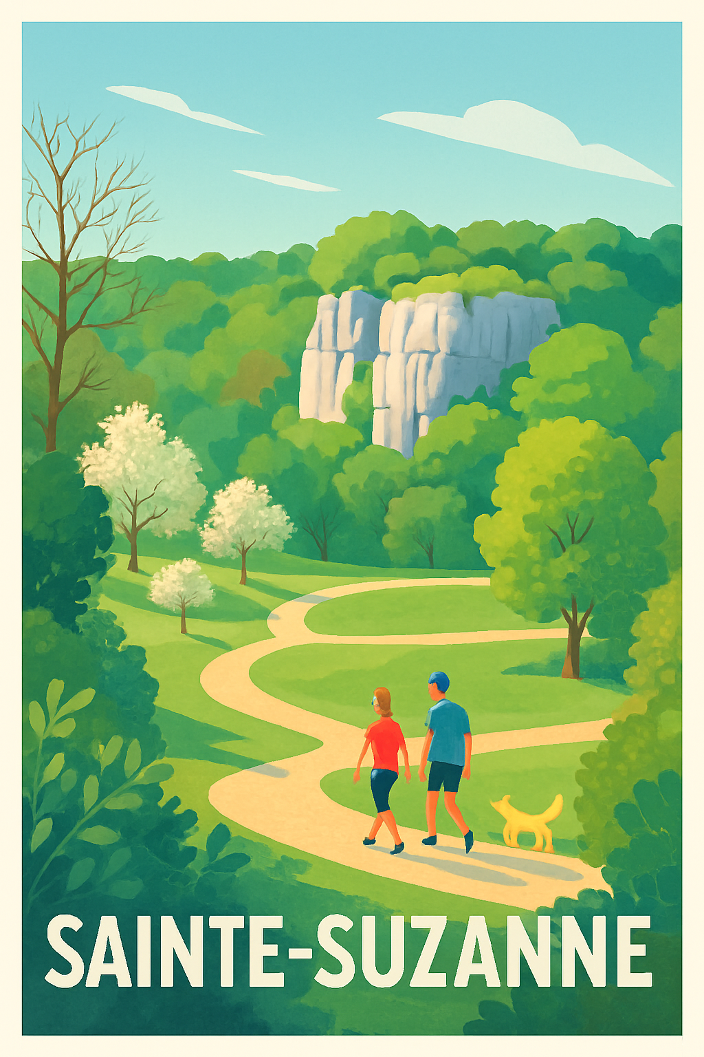 La Réunion France Pas de Cadre / 20 × 30cm Affiche de Sainte-Suzanne - Promenade au cœur de la nature