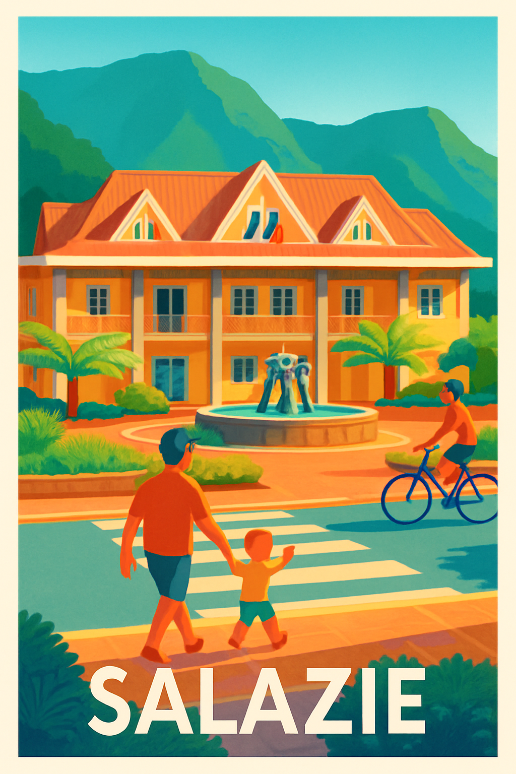 La Réunion France Pas de Cadre / 20 × 30cm Affiche de Salazie - L'âme chaleureuse de l'île intense