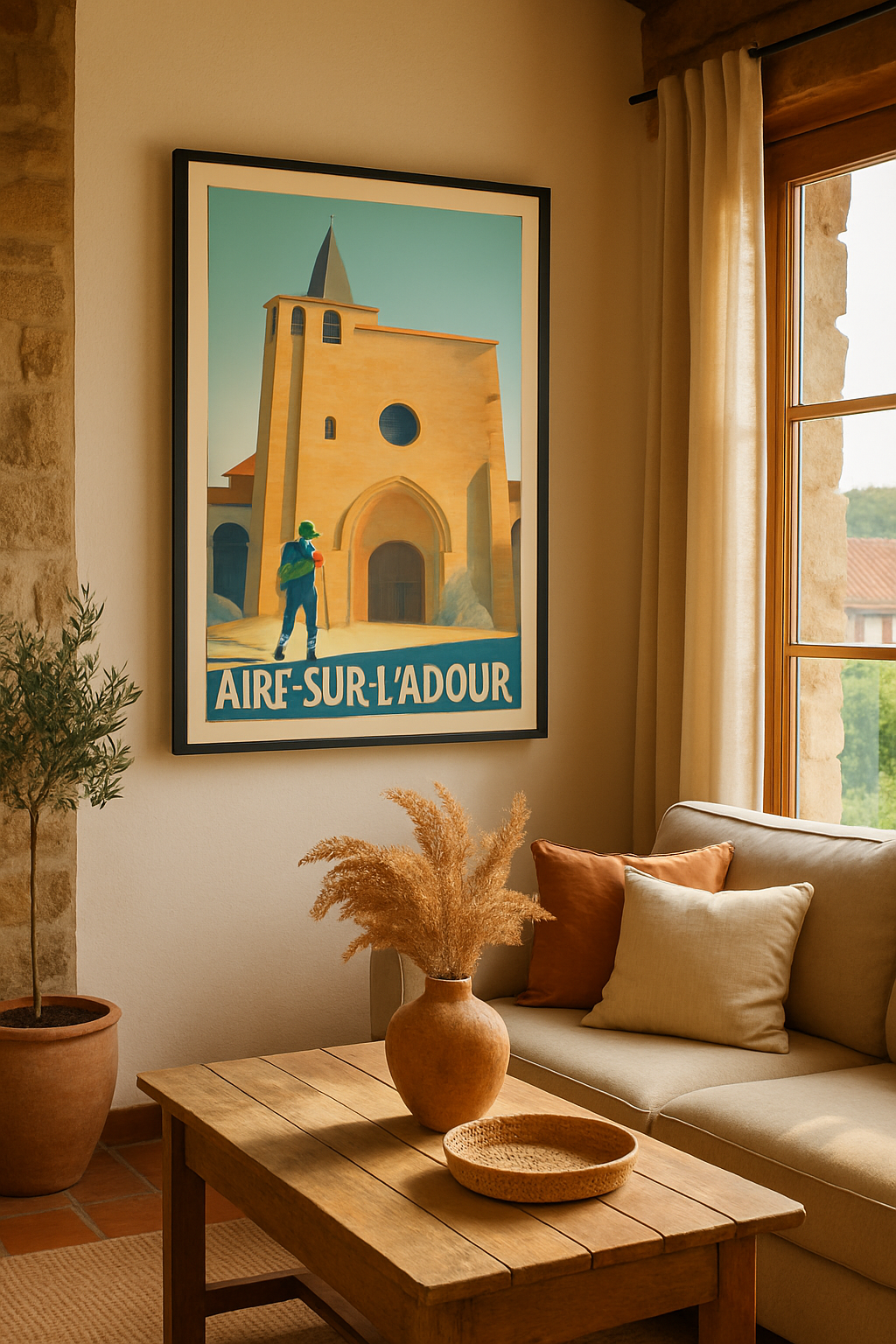 Affiche Aire-sur-l'Adour — L'escapade culturelle et paisible · poster d'art de Aire-sur-l'Adour