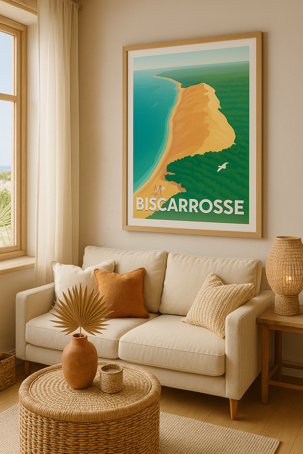 Landes France Affiche de Biscarrosse - Évasion et Nature au Cœur des Dunes