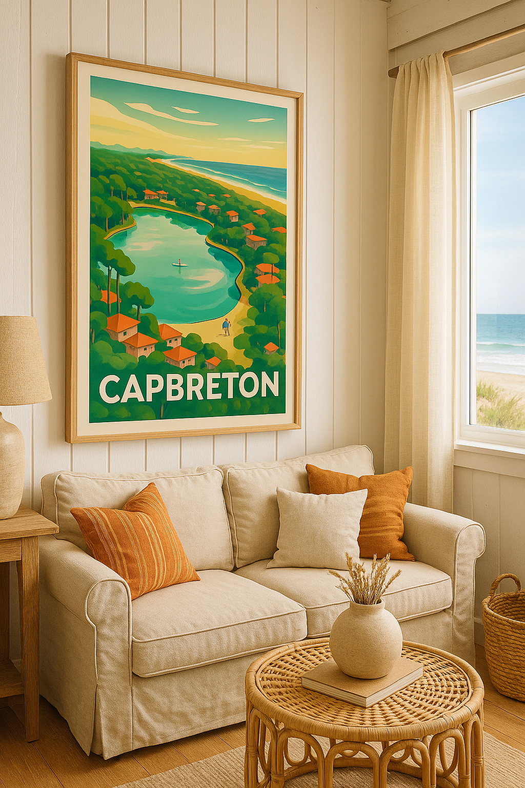 Landes France Affiche de Capbreton - Évasion et nature au bord de l'eau