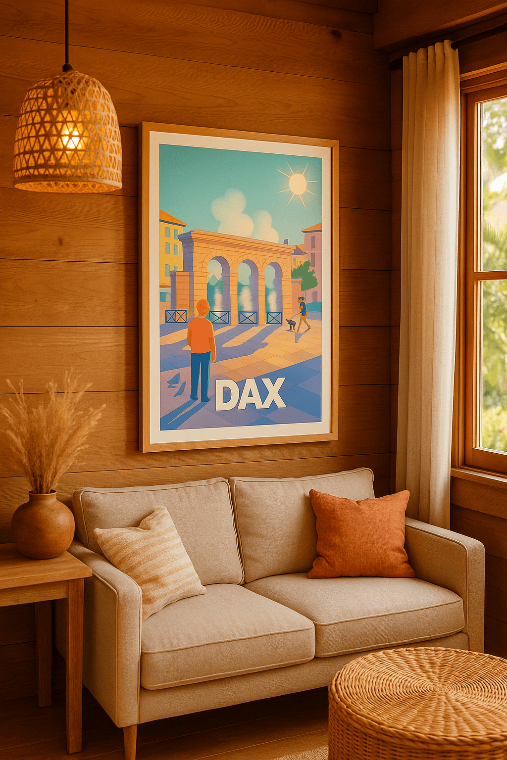 Landes France Affiche de Dax - Sérénité et charme d'une journée ensoleillée