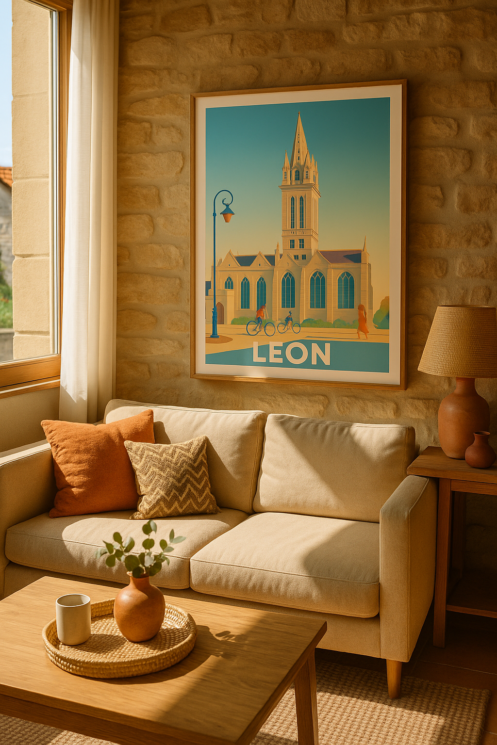 Affiche Léon — Charme historique au cœur de la ville · poster d'art de Léon