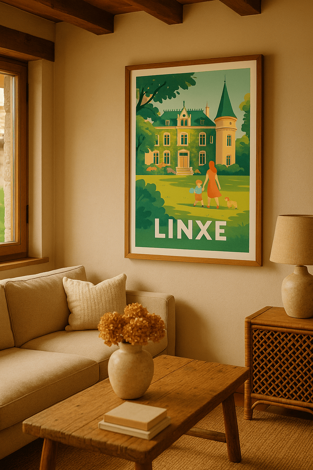 Landes France Affiche de Linxé - Douceur et charme champêtre