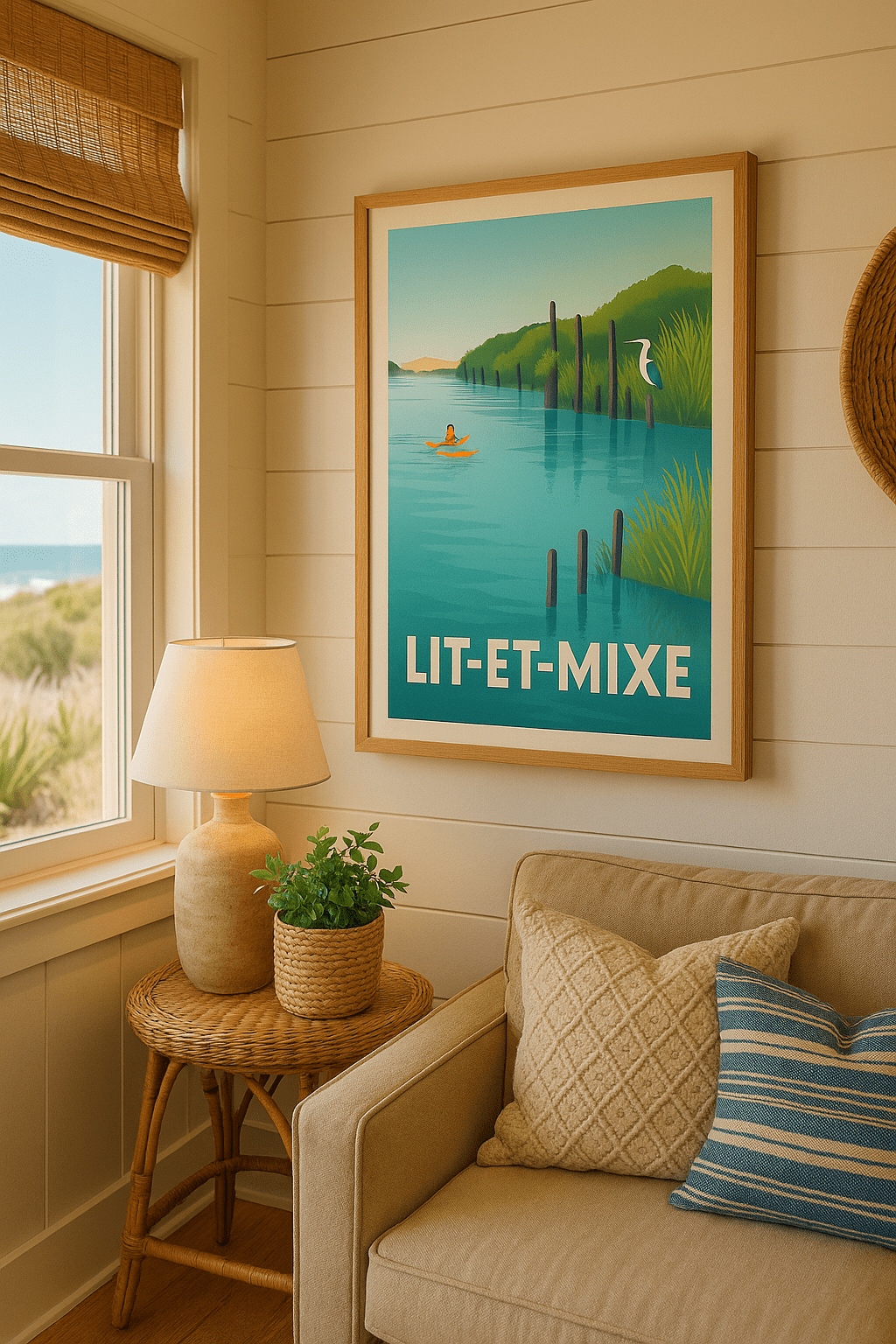 Landes France Affiche de Lit-et-Mixe - Évasion et nature apaisante