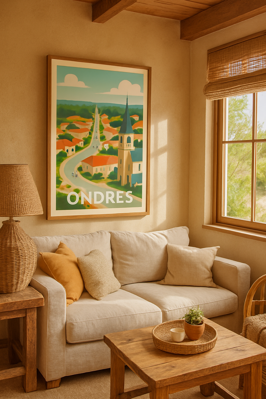 Affiche Ondres — Charme et sérénité au bord de l'océan · poster d'art de Ondres