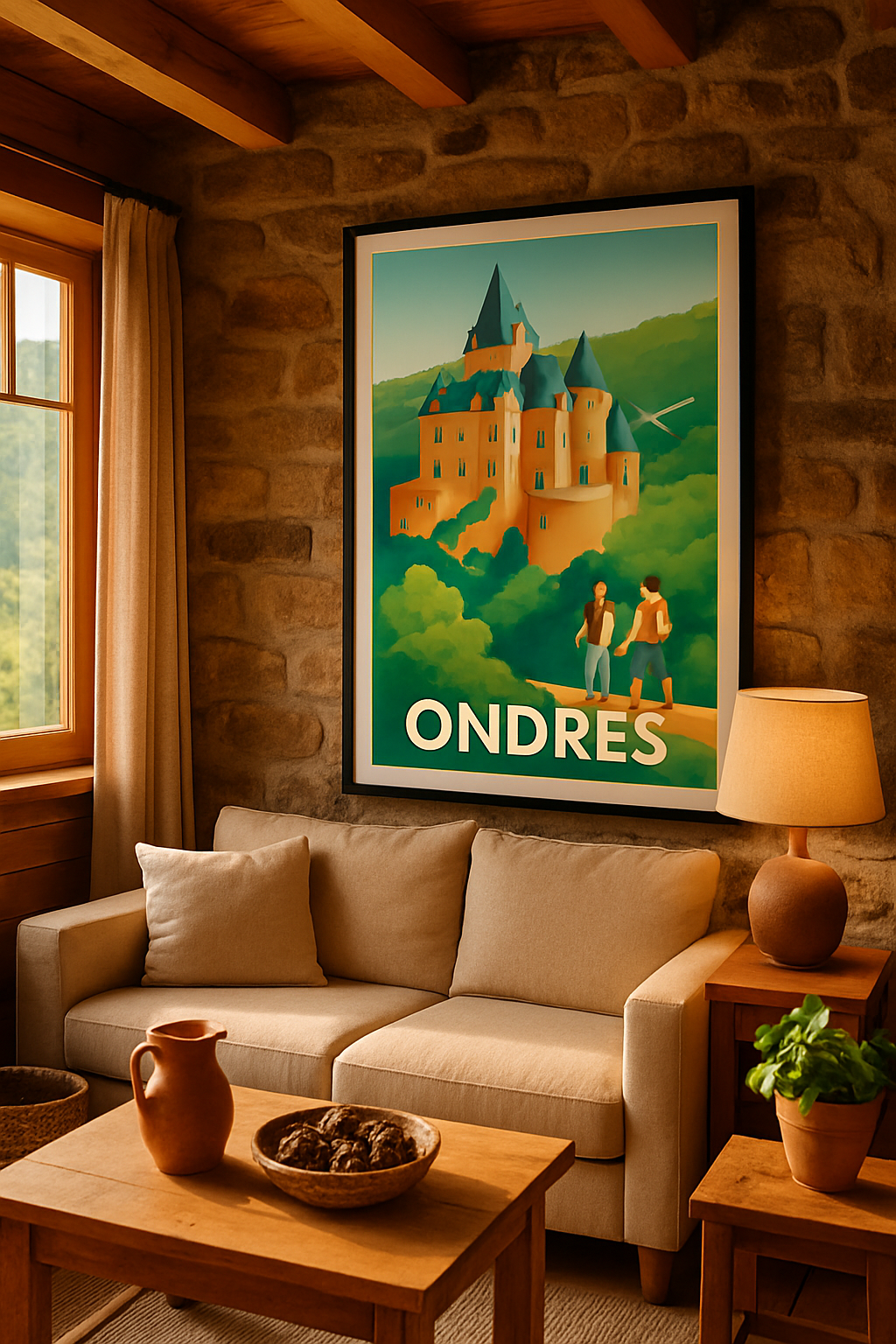 Affiche Ondres — Une escapade romantique au cœur du patrimoine · poster d'art de Ondres