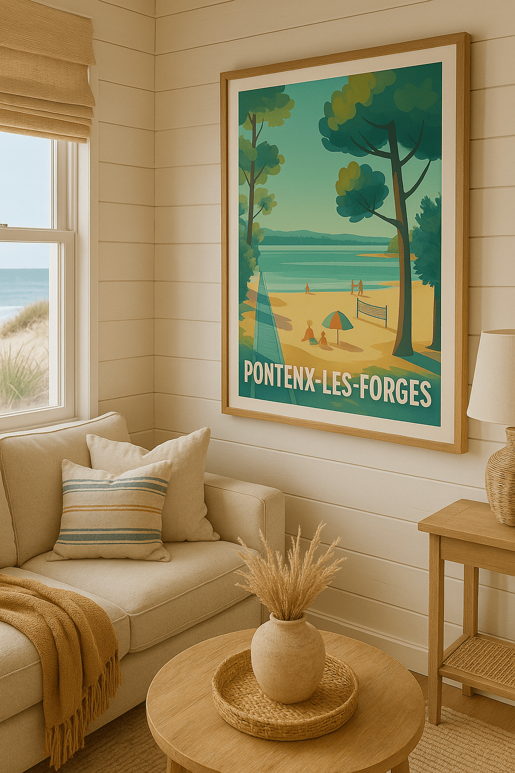Landes France Affiche de Pontenx-les-Forges - Escapade nature au bord de l'eau