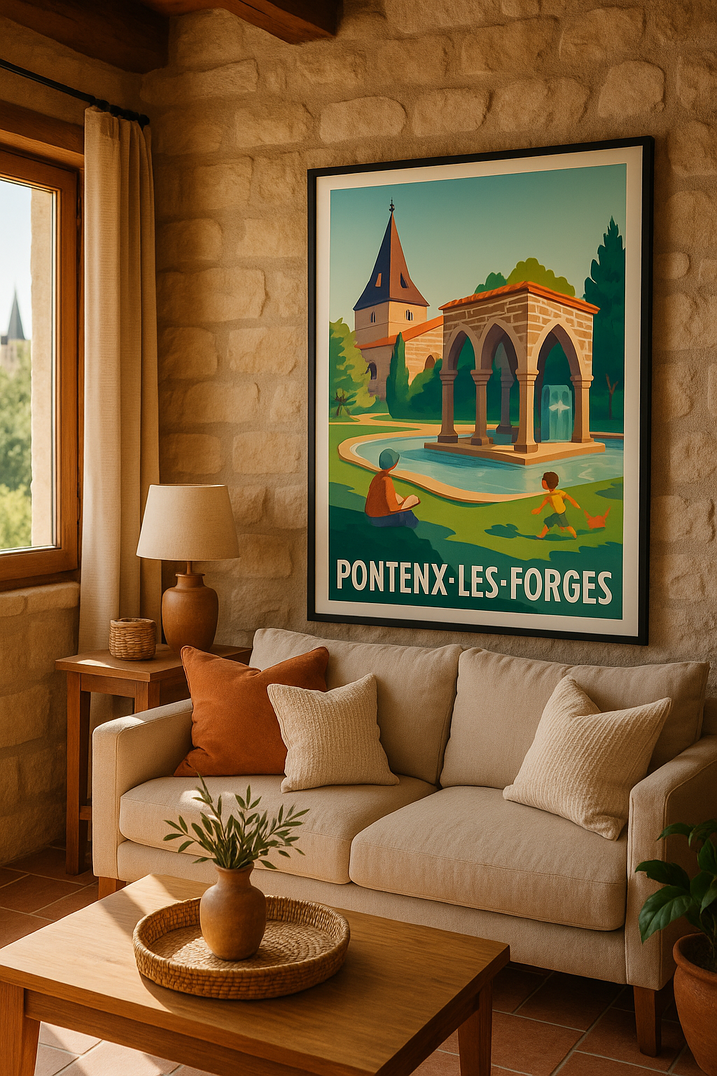 Affiche Pontenx-les-Forges — Nature et patrimoine au cœur des Landes · poster d'art de Pontenx-les-Forges