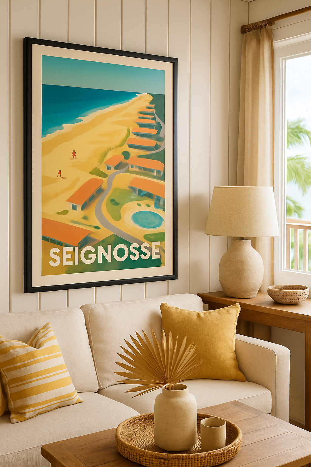 Landes France Affiche de Seignosse - Escapade ensoleillée au bord de l'Atlantique