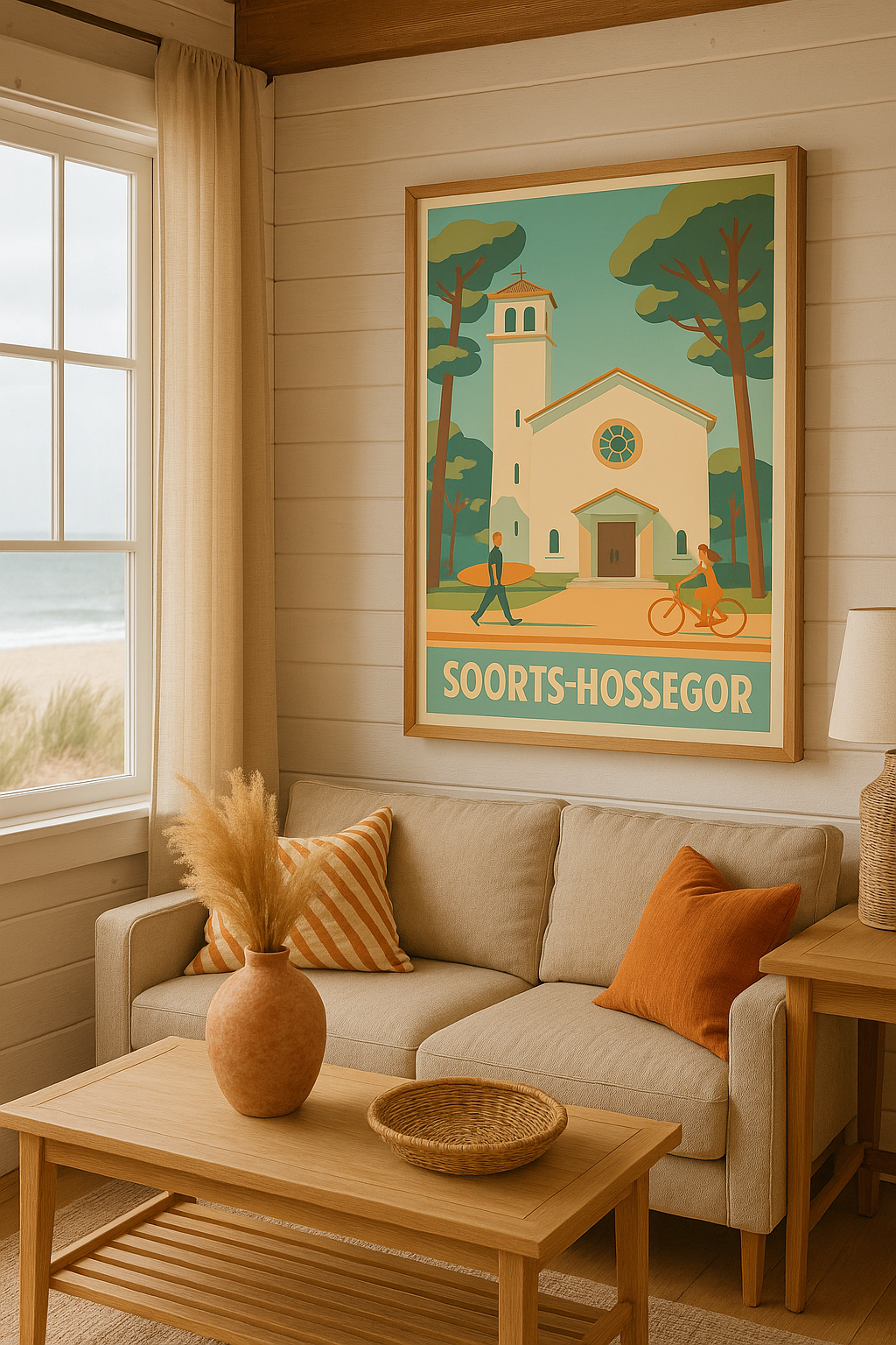 Landes France Affiche de Soorts-Hossegor - Charmante simplicité et douceur de vivre