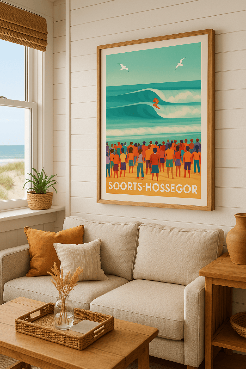 Landes France Affiche de Soorts-Hossegor - Vagues et passion du surf