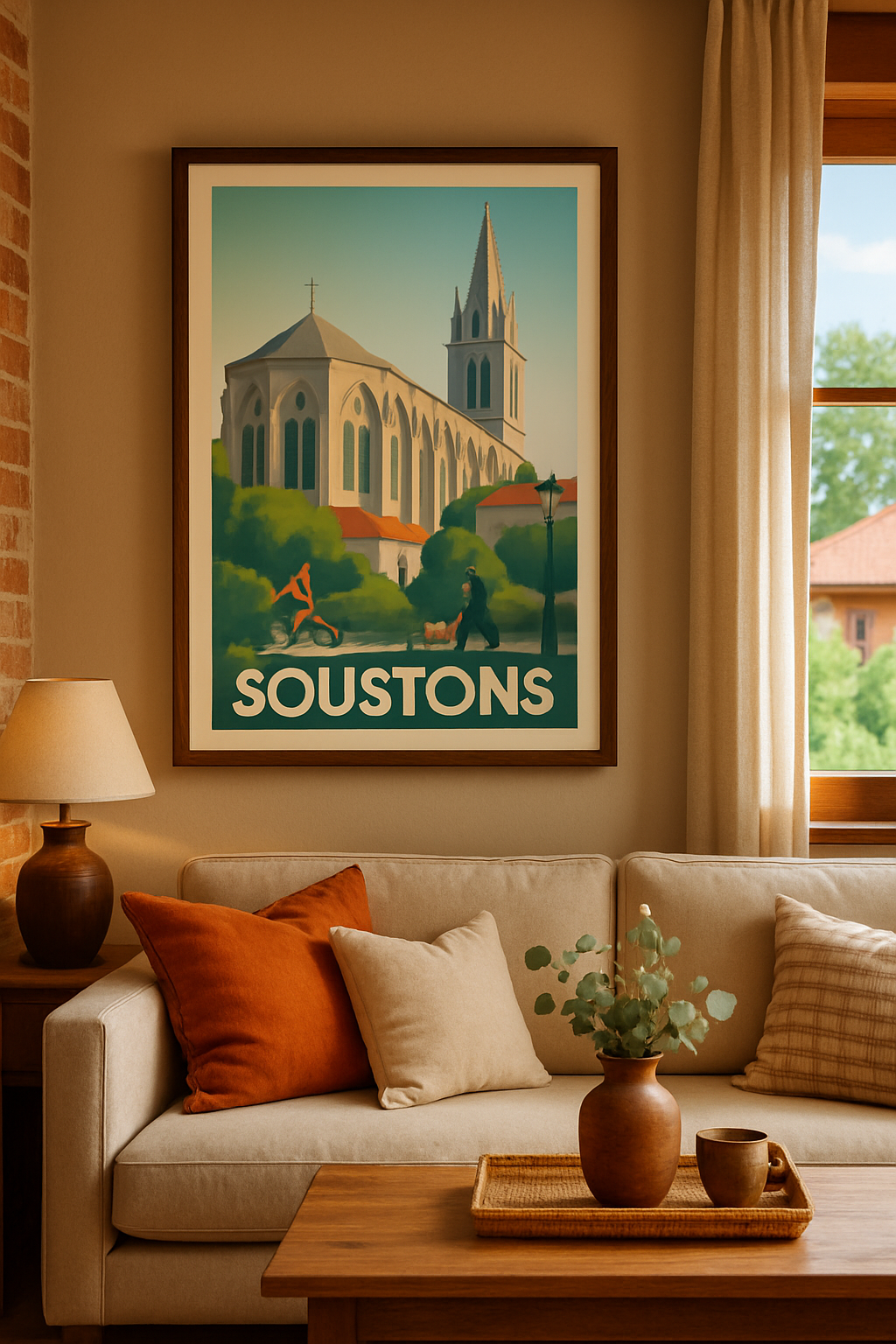 Landes France Affiche de Soustons - Charme paisible et architecture intemporelle