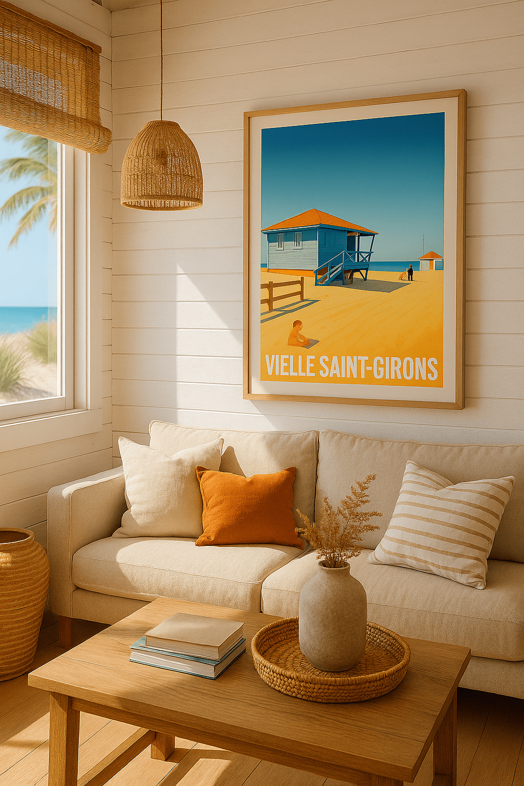 Landes France Affiche de Vielle-Saint-Girons - Sérénité et douceur de la plage