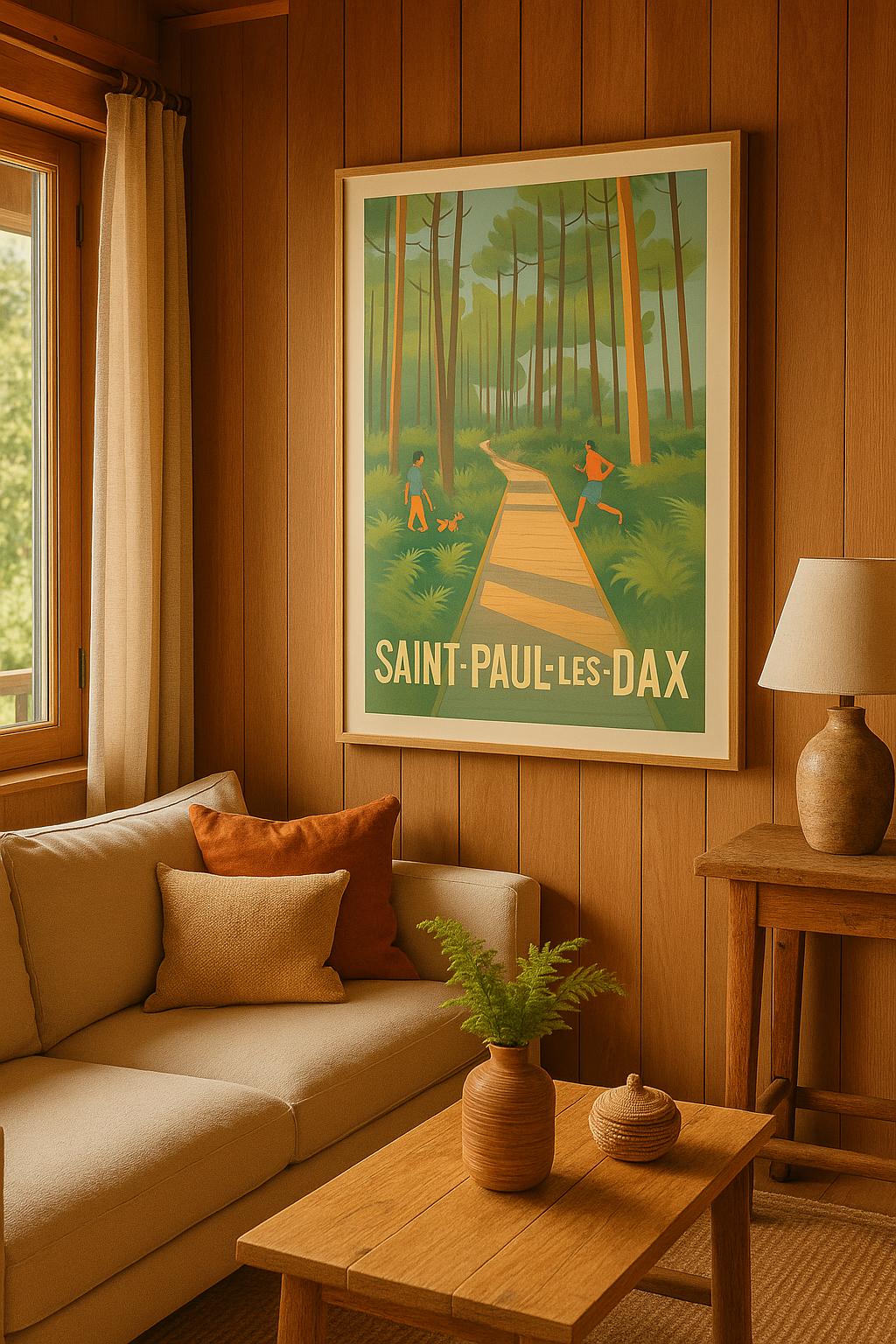 Affiche Saint-Paul-lès-Dax — Nature et bien-être au cœur de la forêt · poster d'art de Saint-Paul-lès-Dax