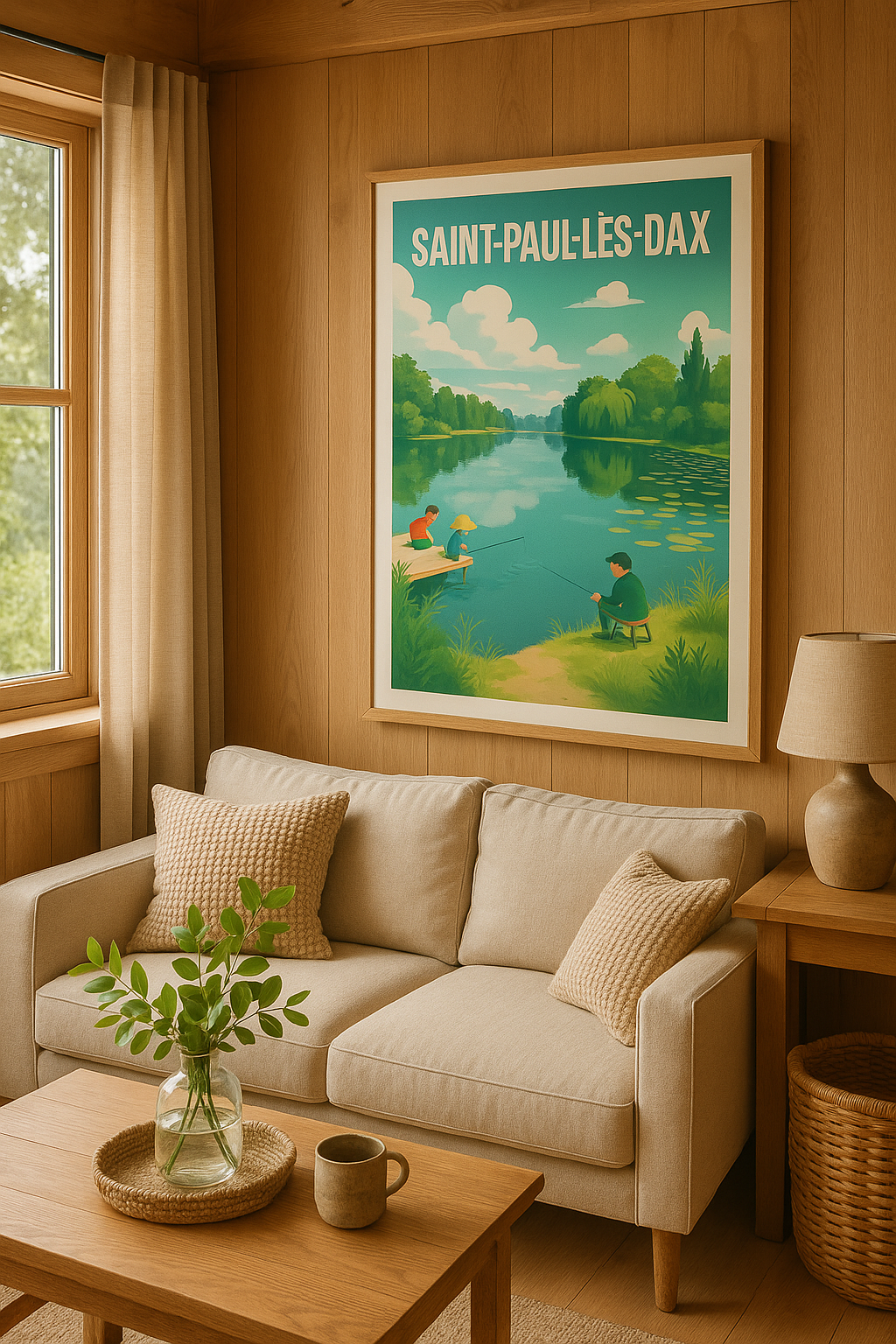 Affiche Saint-Paul-lès-Dax — Sérénité au fil de l'eau · poster d'art de Saint-Paul-lès-Dax