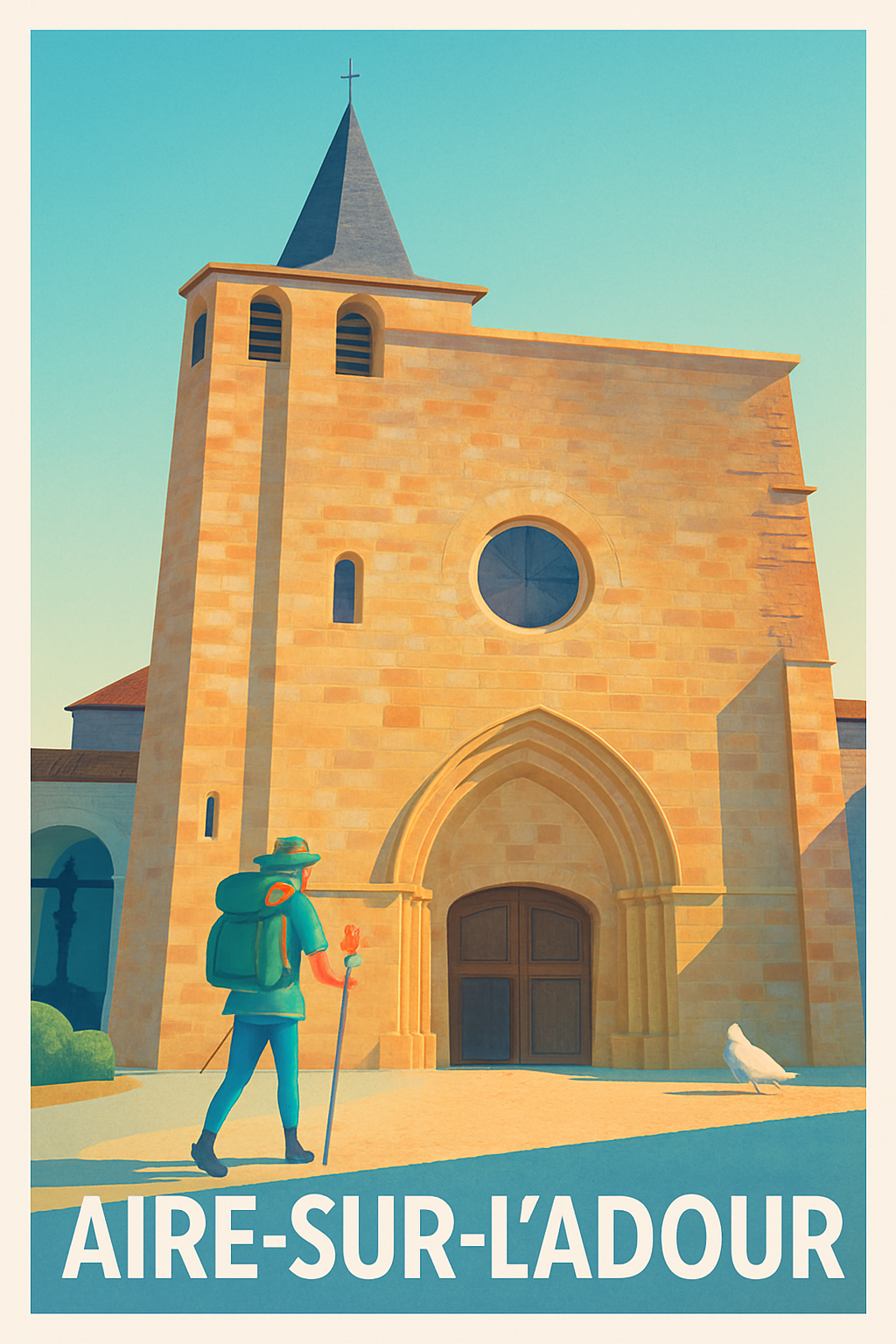 Landes France Pas de Cadre / 20 × 30cm Affiche de Aire-sur-l'Adour - L'escapade culturelle et paisible