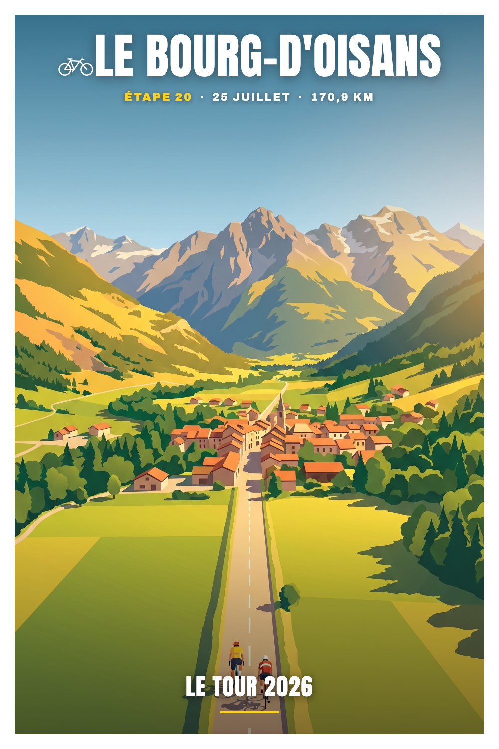 Affiche Le Bourg-d'Oisans - Le Tour 2026