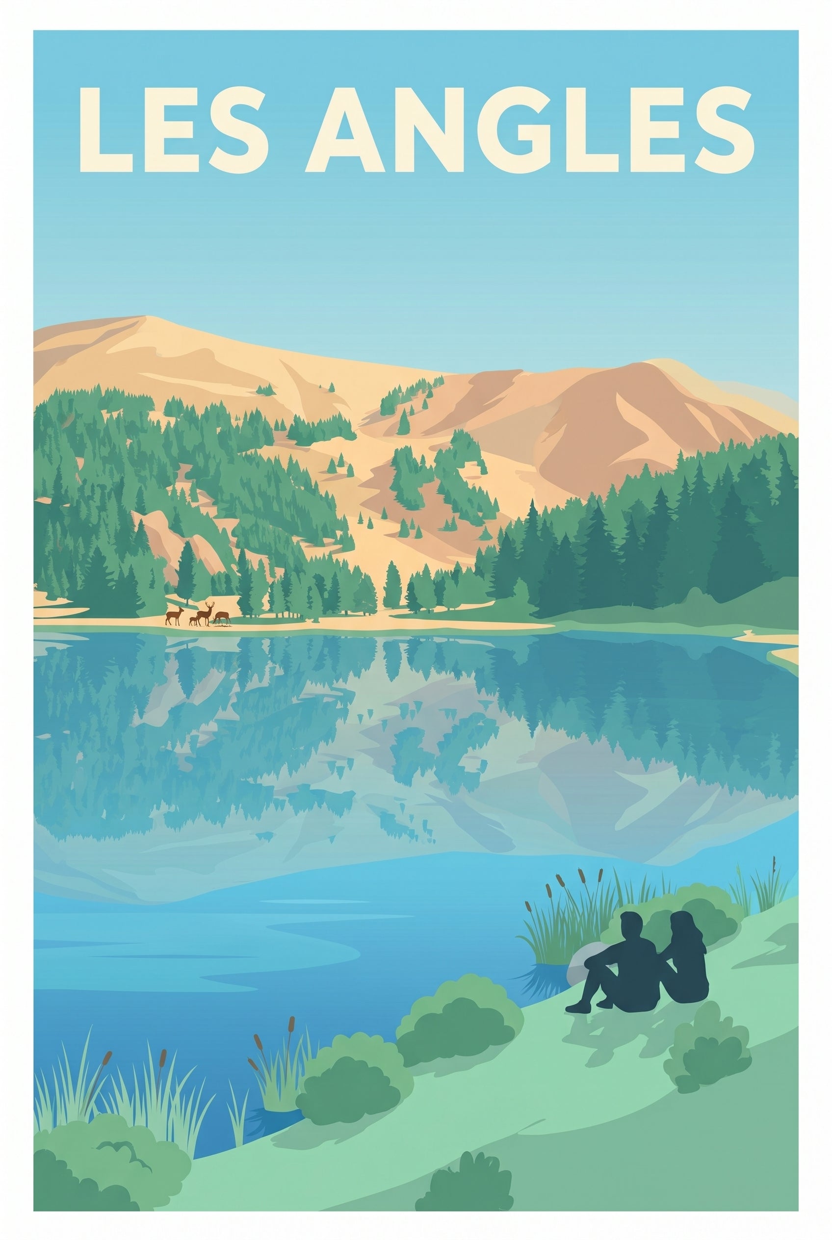 Affiche des Angles - Reflets paisibles du lac