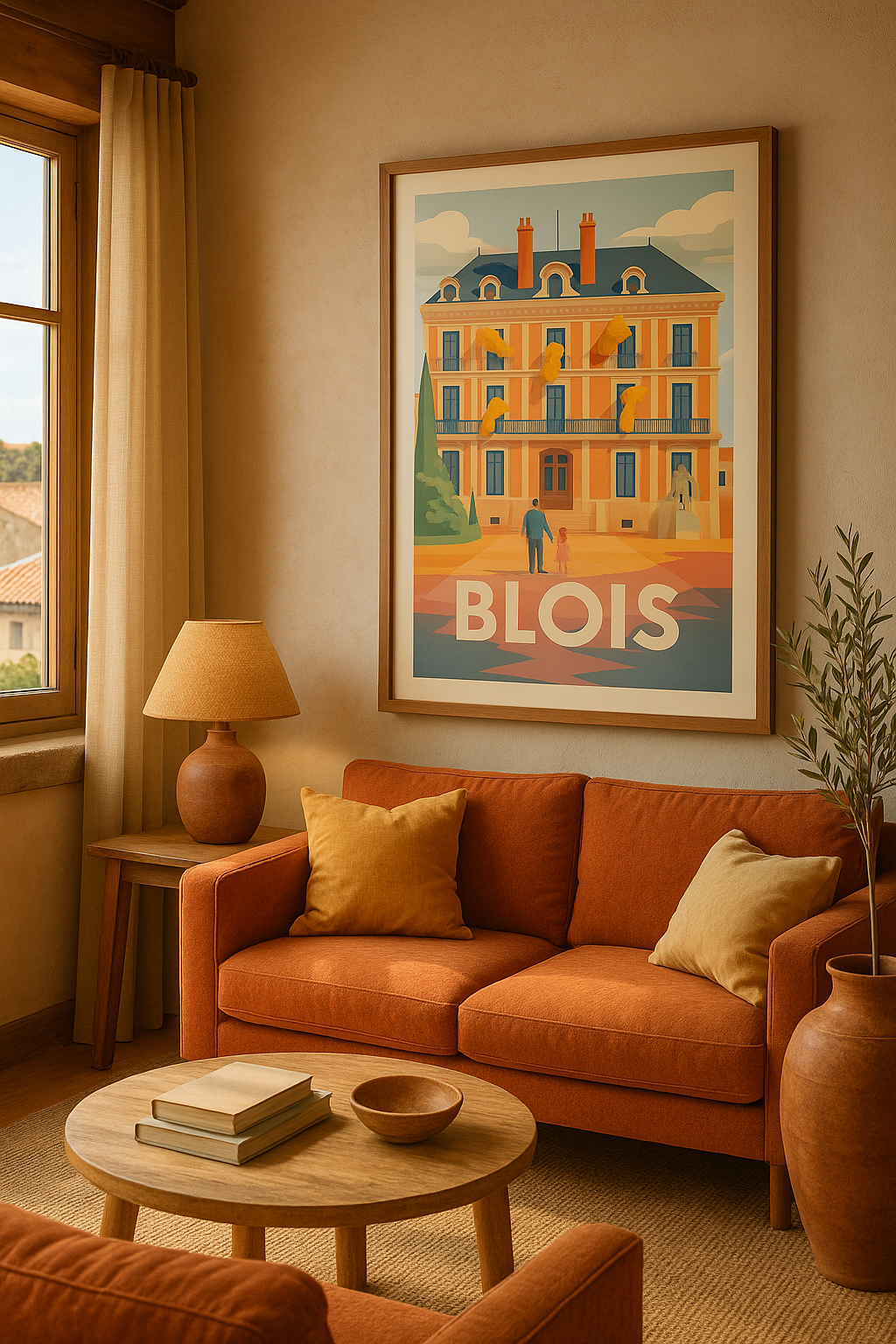 Loir-et-Cher France Affiche de Blois - L'art surprenant au cœur de la ville