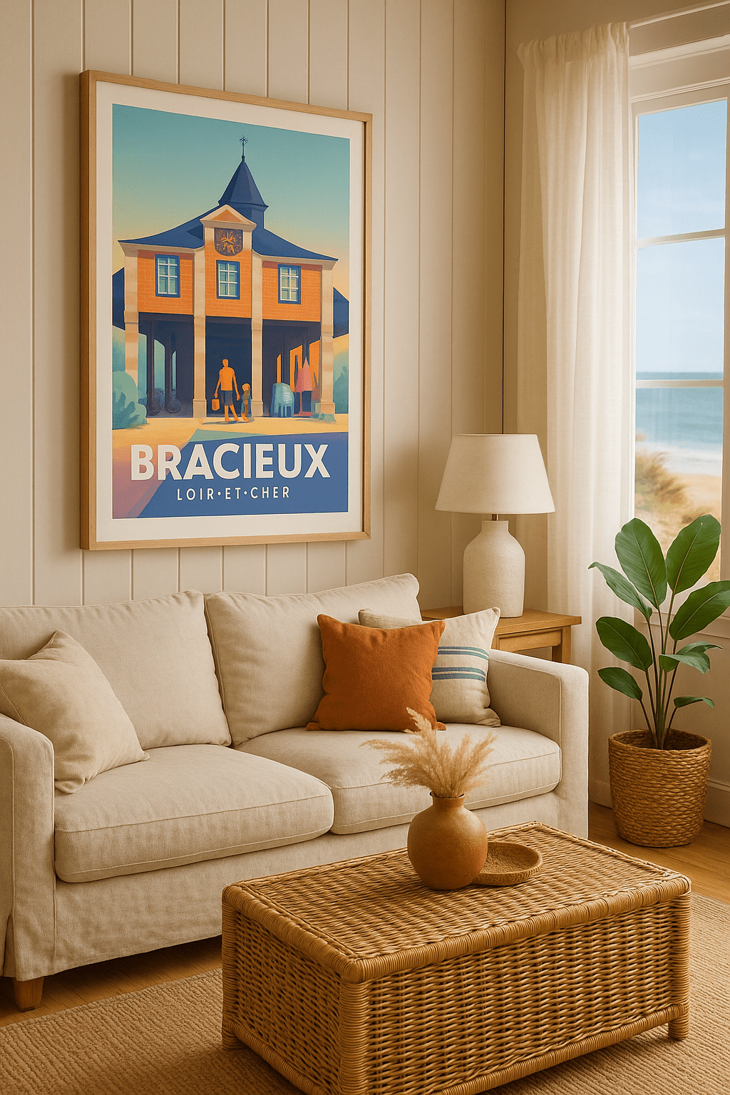 Loir-et-Cher France Affiche de Bracieux - Charme et authenticité au cœur de Loir-et-Cher