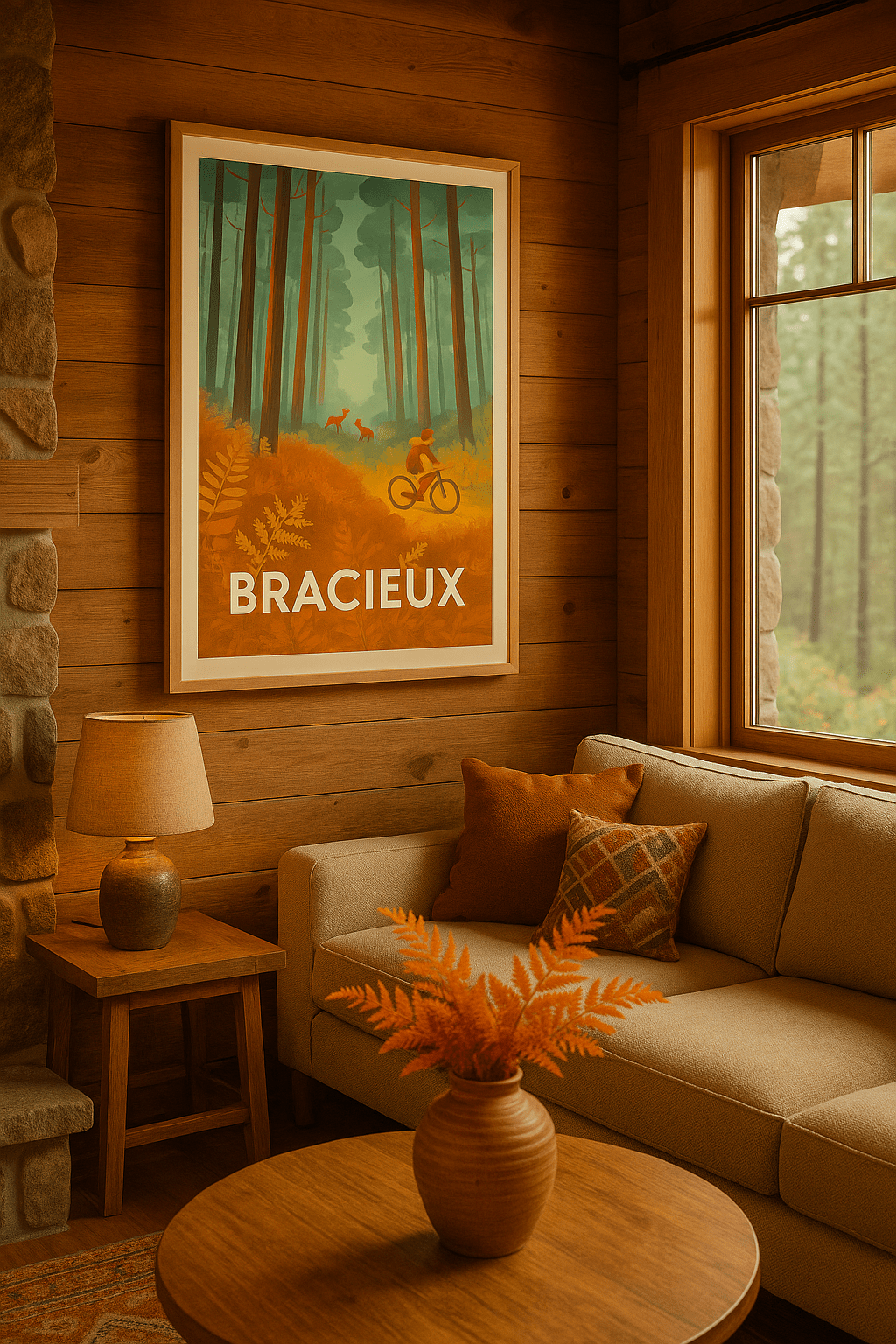 Loir-et-Cher France Affiche de Bracieux - Évasion nature et sensations en forêt
