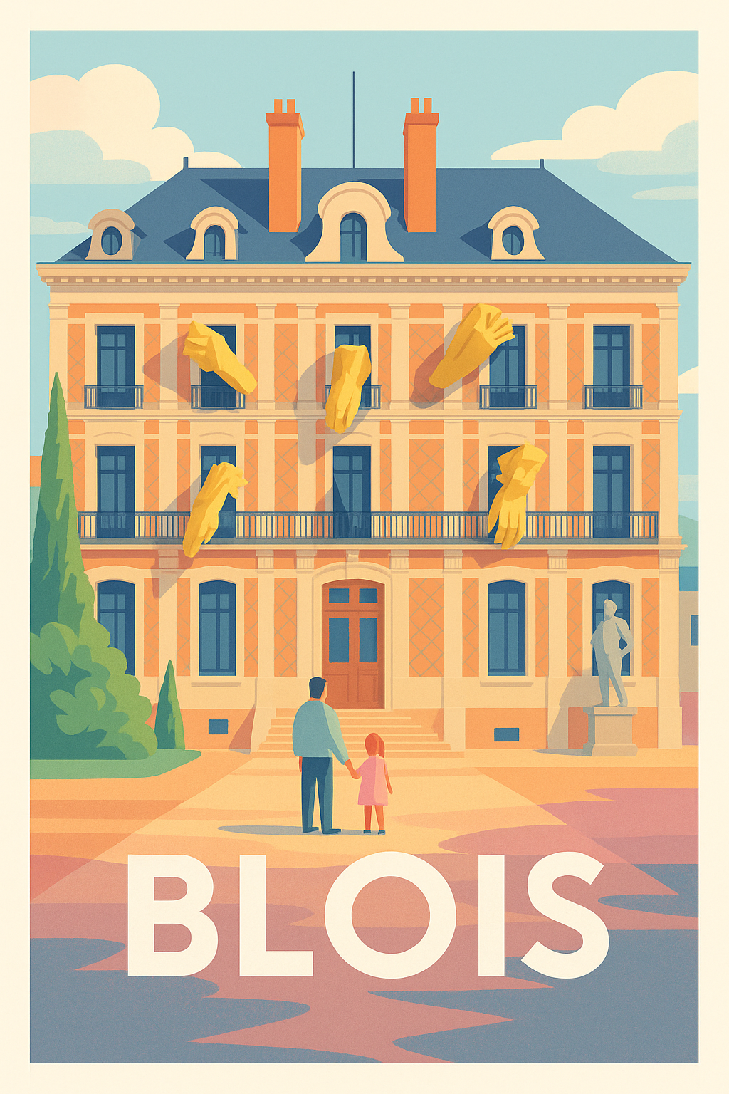 Affiche Blois — L'art surprenant au cœur de la ville · poster d'art de Blois