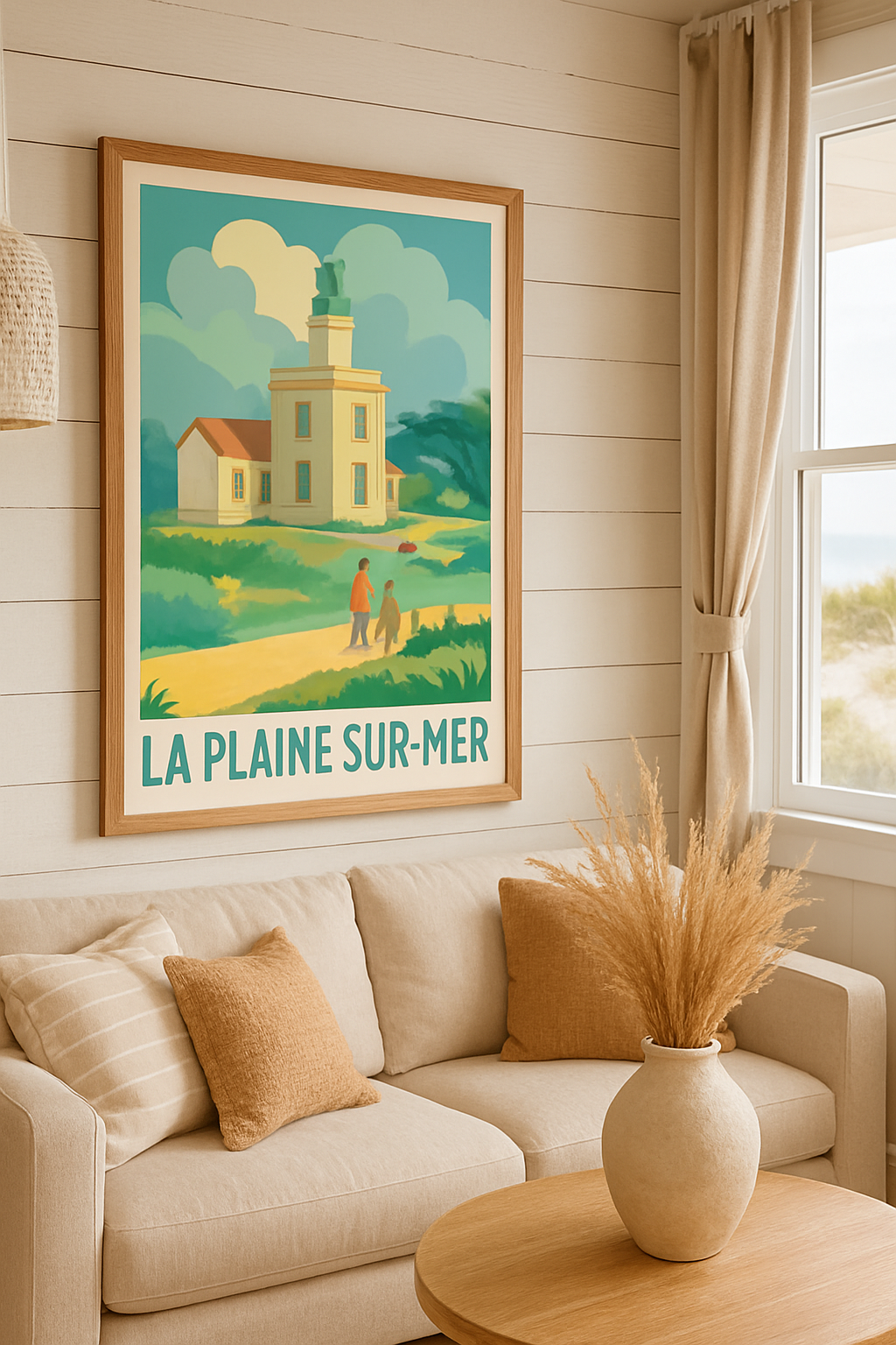 Loire-Atlantique France Affiche de La Plaine-sur-Mer - Charme côtier et balades en famille