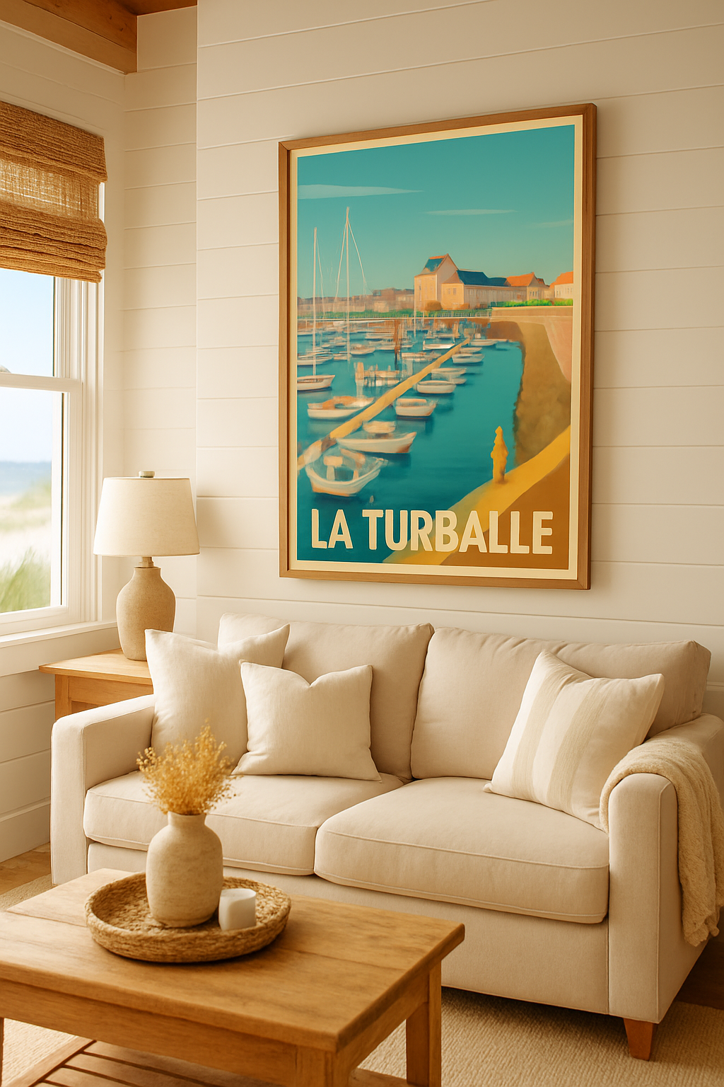 Loire-Atlantique France Affiche de La Turballe - Charme et Sérénité du Port Breton