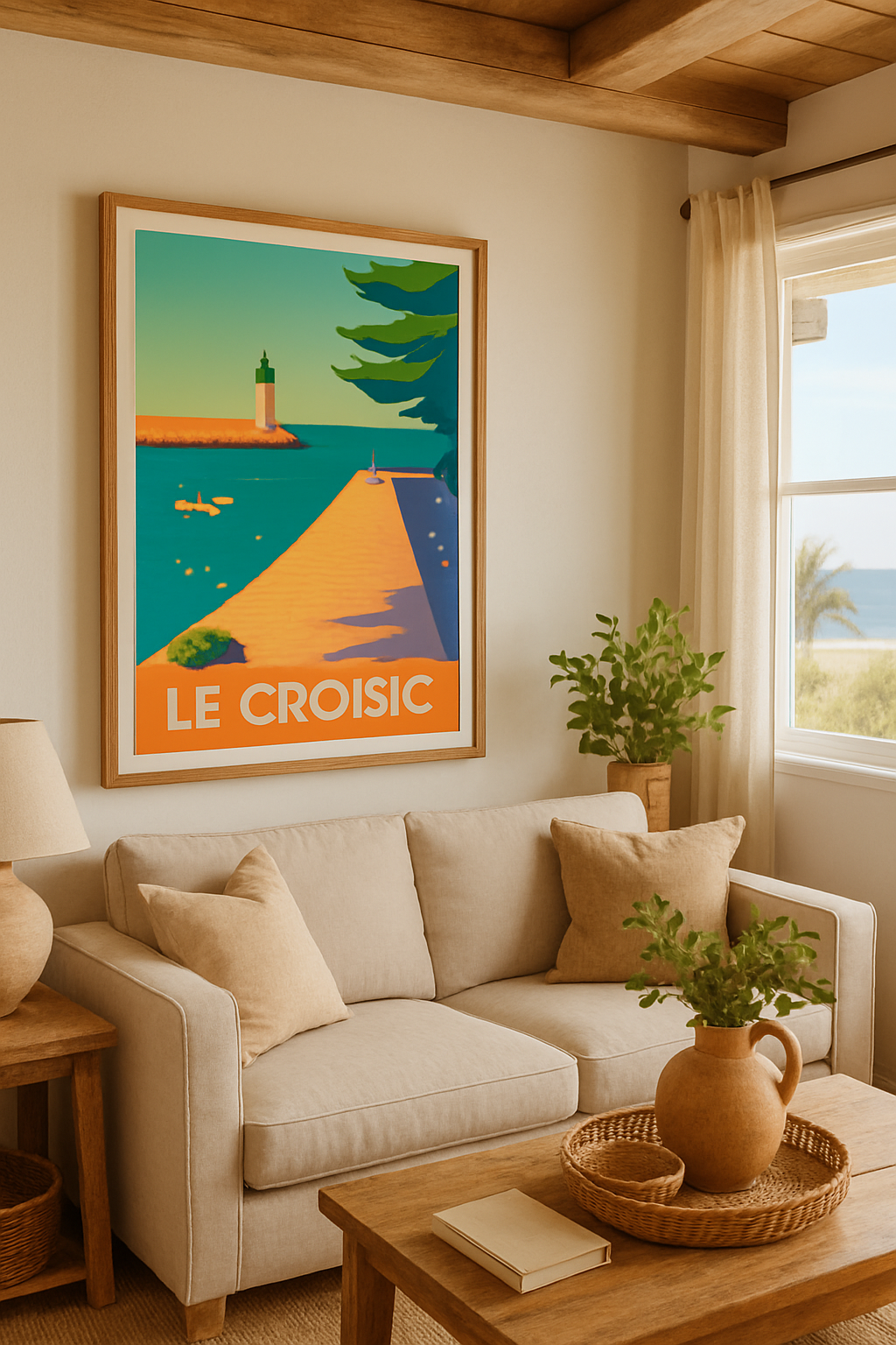 Loire-Atlantique France Affiche de Le Croisic - Escapade maritime et douceur bretonne
