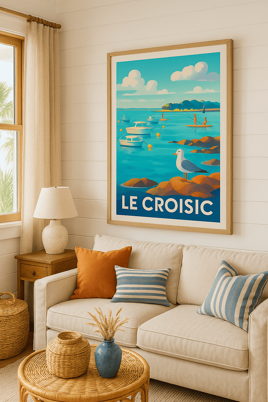 Loire-Atlantique France Affiche de Le Croisic - Évasion maritime et douceur bretonne