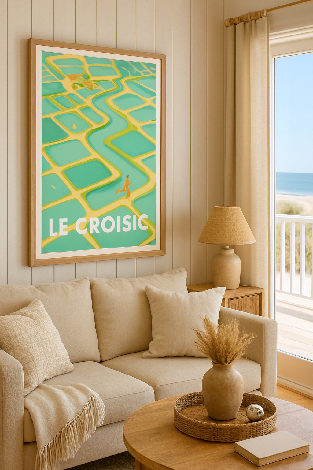 Affiche Le Croisic — L'élégance des marais salants · poster d'art de Le Croisic