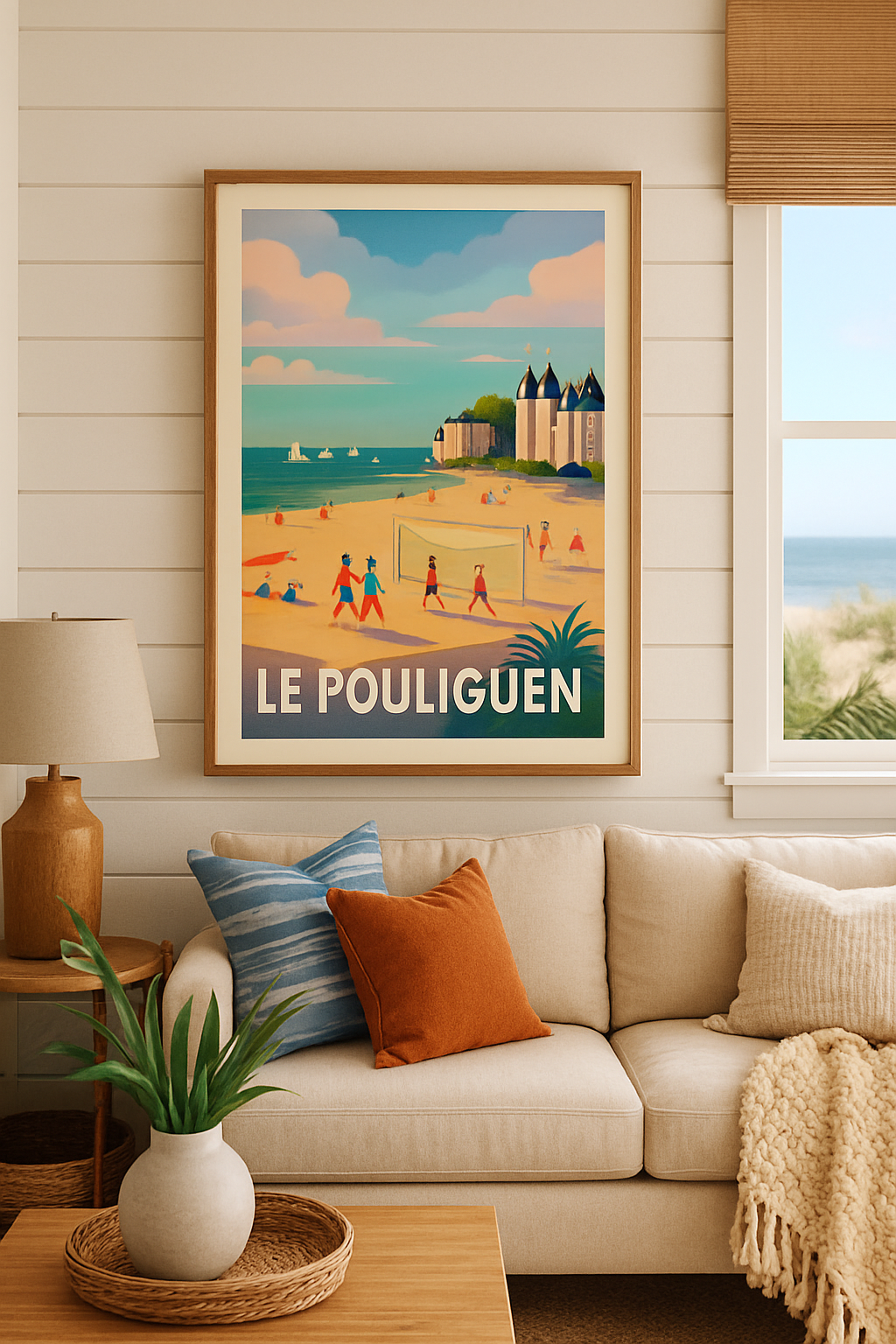 Loire-Atlantique France Affiche de Le Pouliguen - Ambiance estivale sur la plage