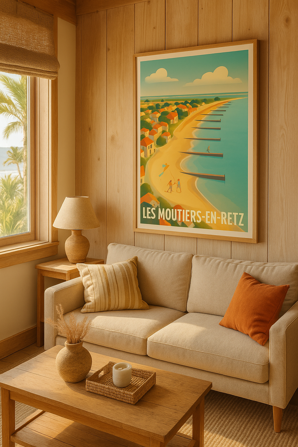 Loire-Atlantique France Affiche de Les Moutiers-en-Retz - Charme côtier et détente en bord de mer