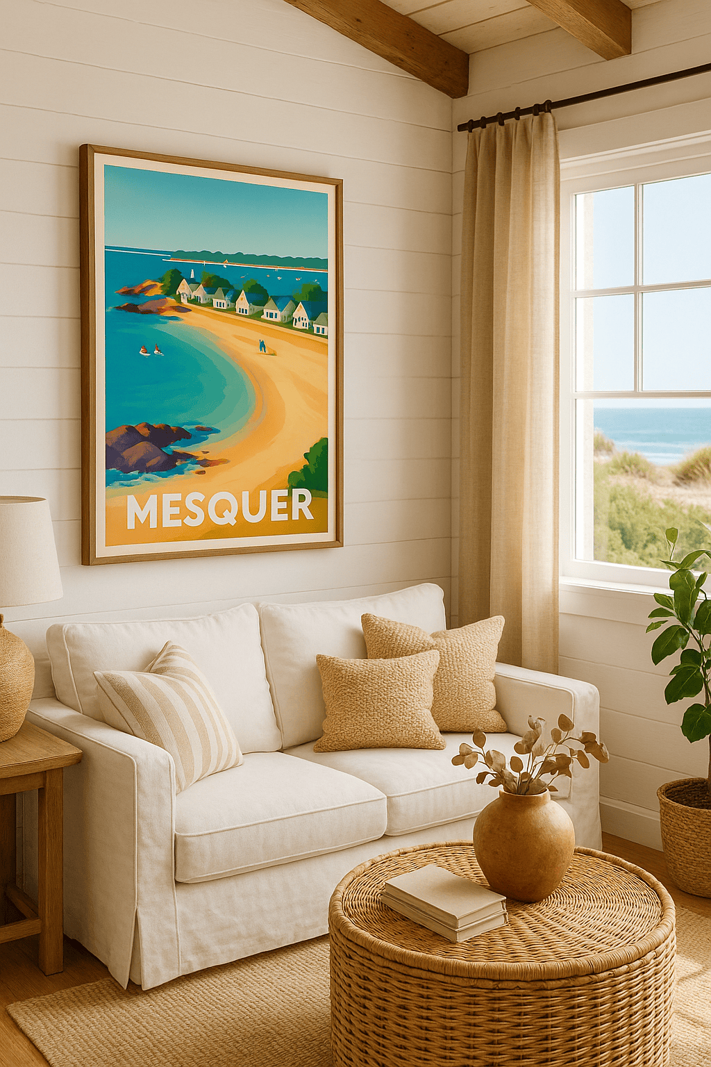 Affiche Mesquer — Évasion balnéaire et charme côtier · poster d'art de Mesquer
