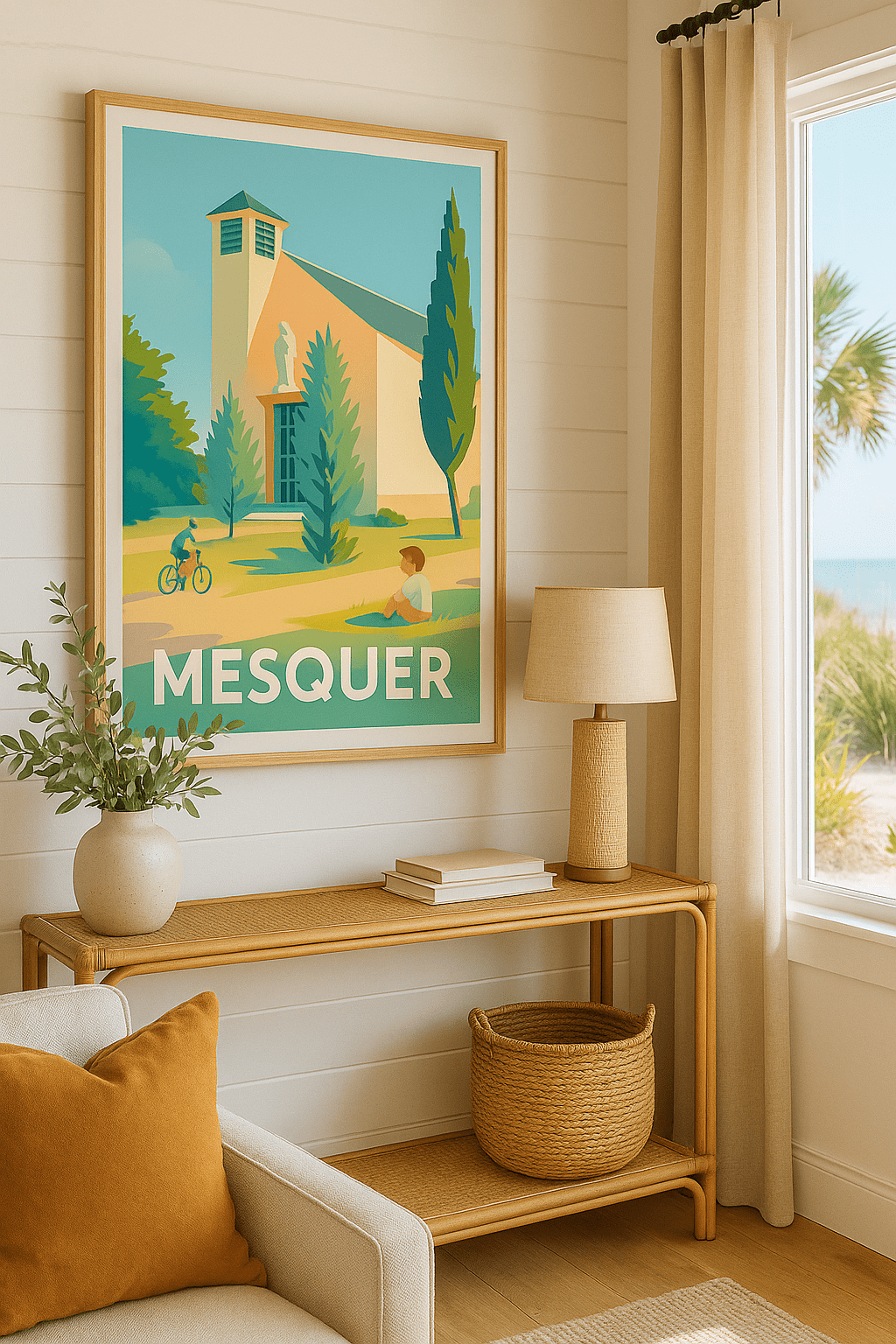Affiche Mesquer — Une escapade paisible en bord de Loire · poster d'art de Mesquer
