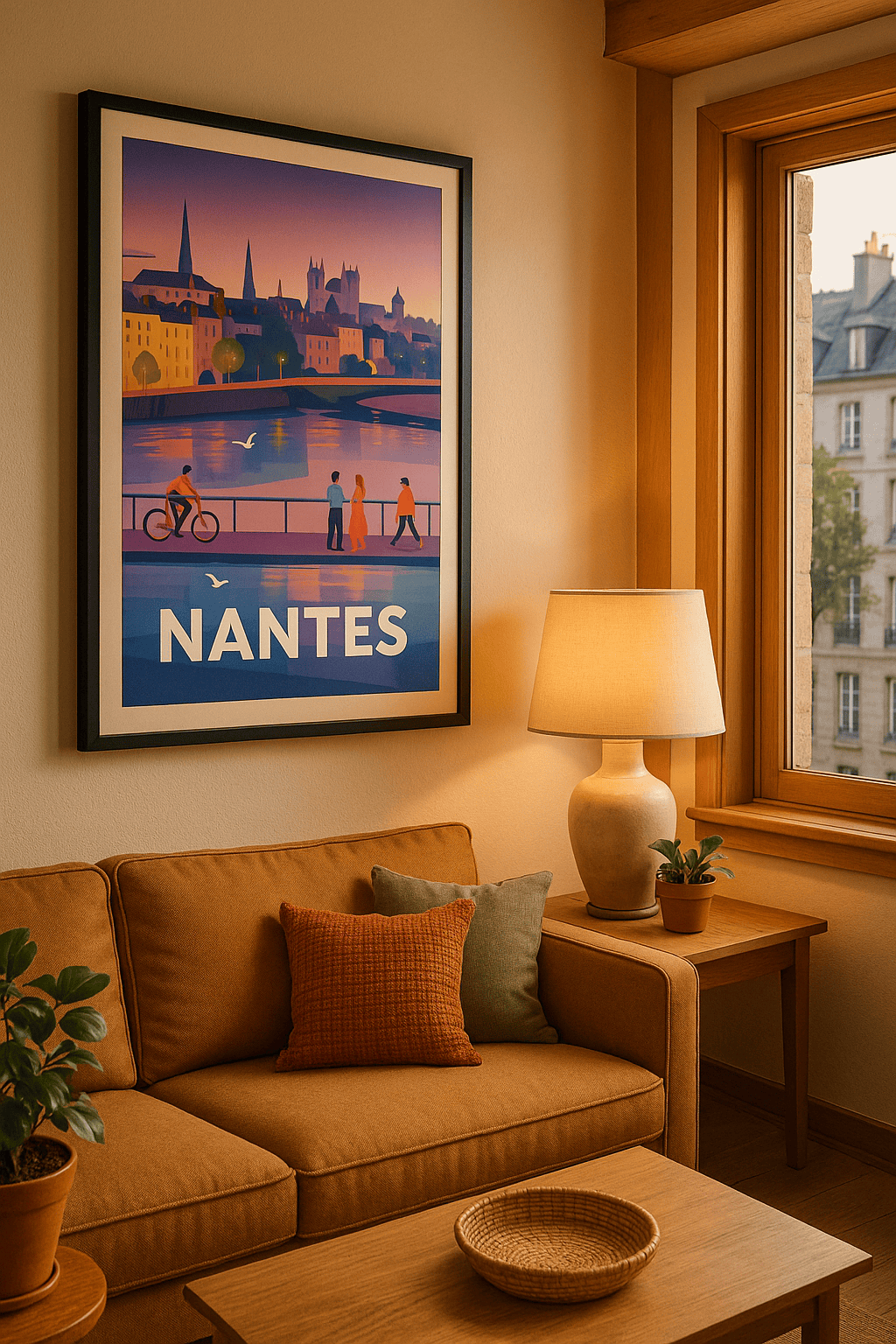 Loire-Atlantique France Affiche de Nantes - Promenade au fil de l'Erdre