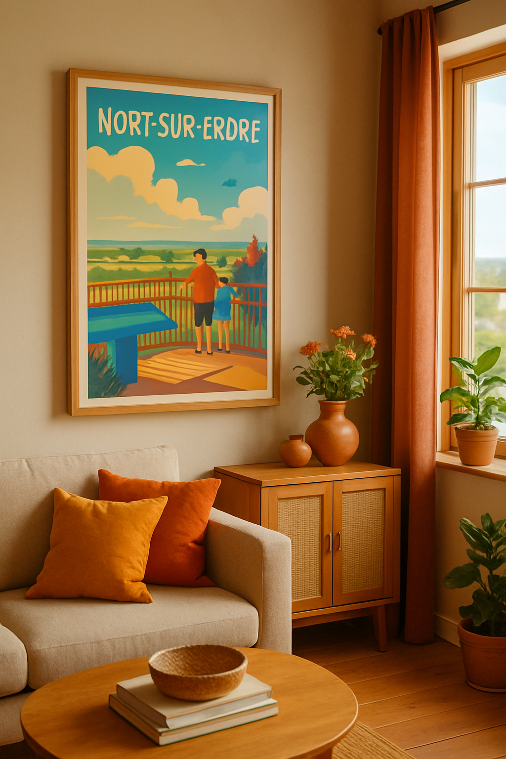 Affiche Nort-sur-Erdre — Panoramas de nature apaisante · poster d'art de Nort-sur-Erdre