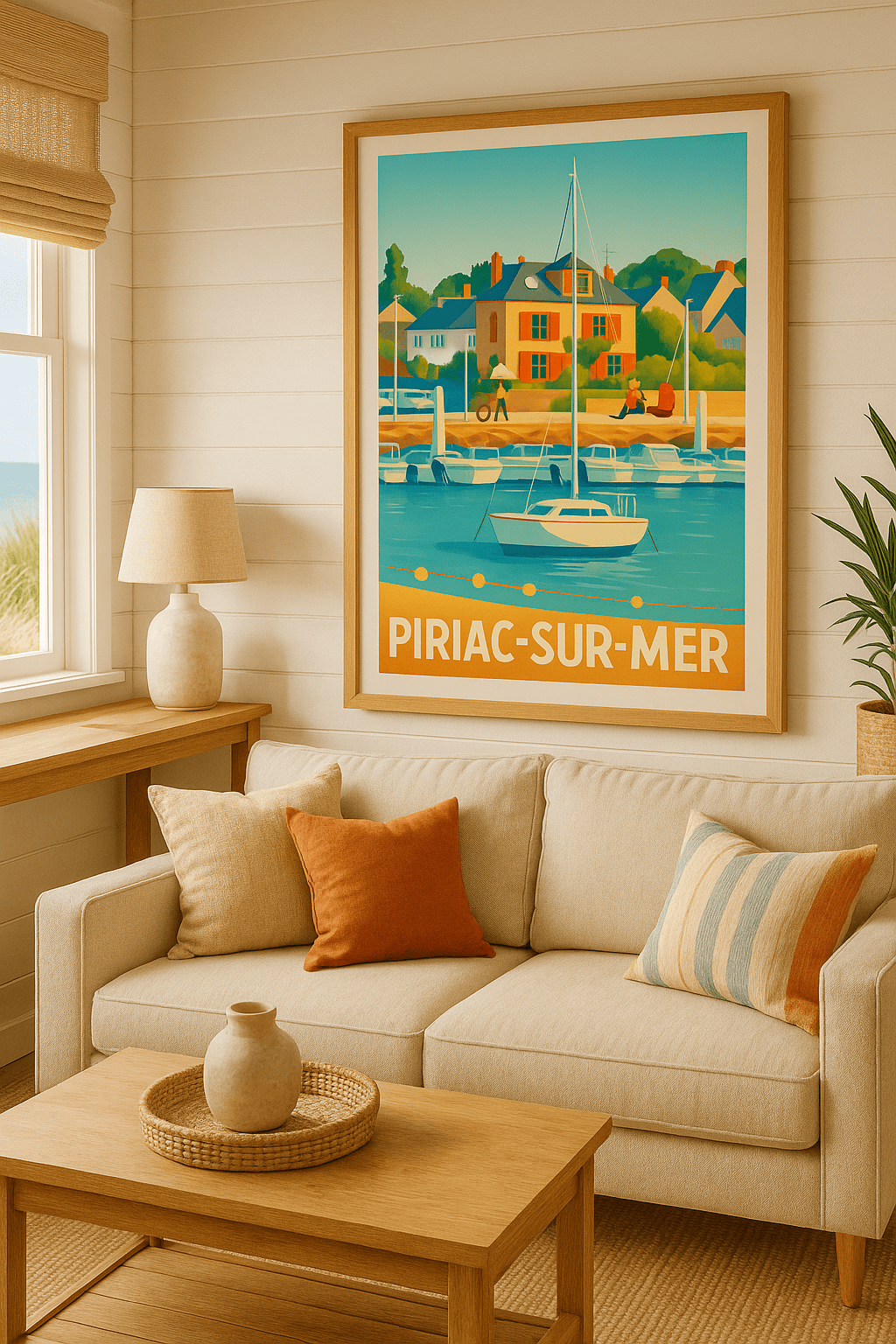 Loire-Atlantique France Affiche de Piriac-sur-Mer - Charme et douceur d'un port breton