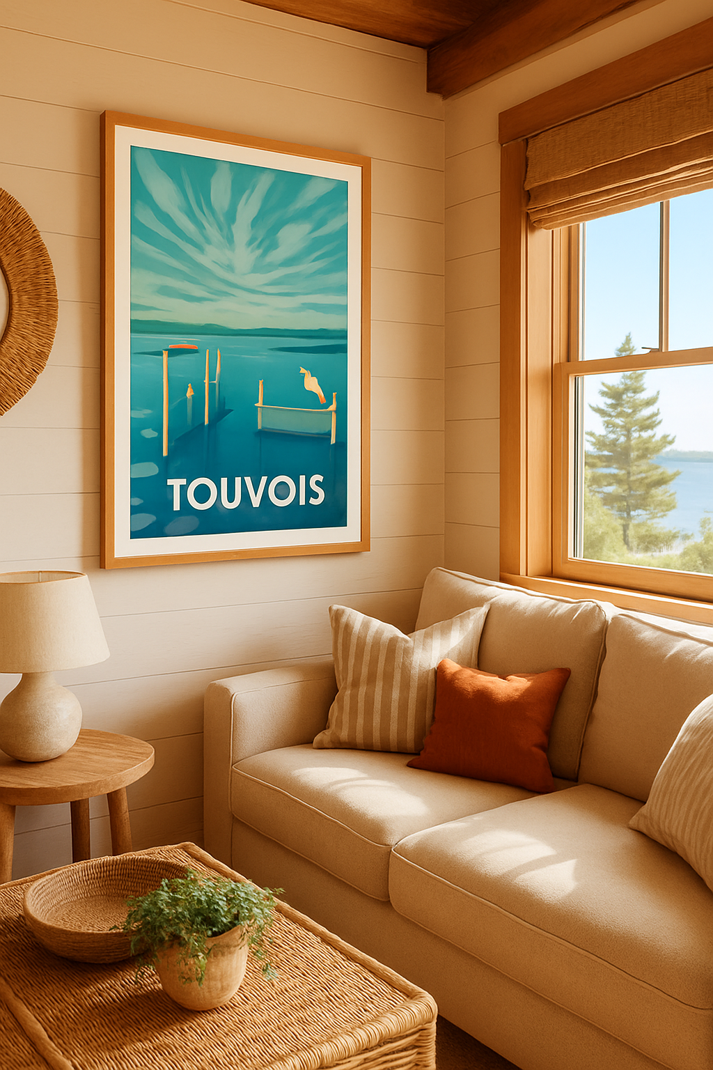 Loire-Atlantique France Affiche de Touvois - Sérénité au fil de l'eau